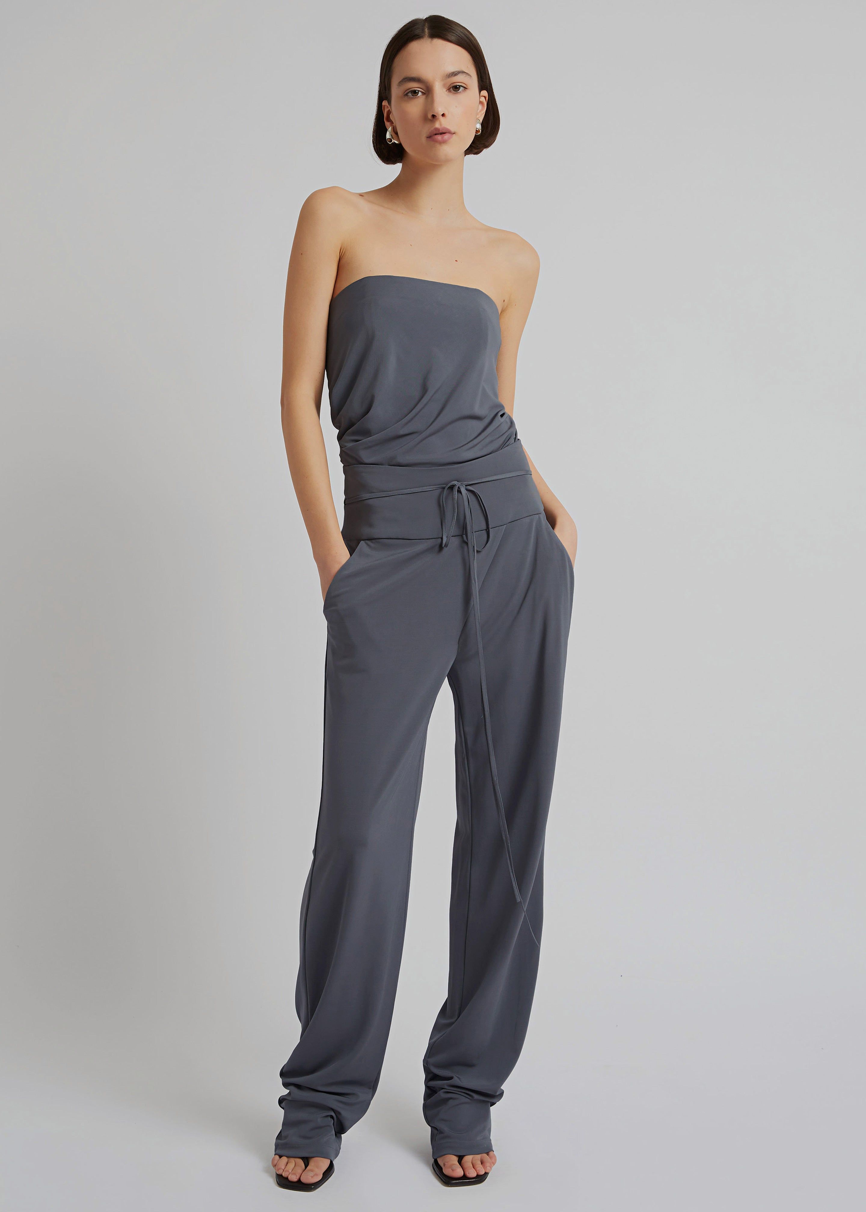 Christopher Esber Side Cowl Strapless Top - Charcoal sold by Frankie Shop product image thumbnail 3