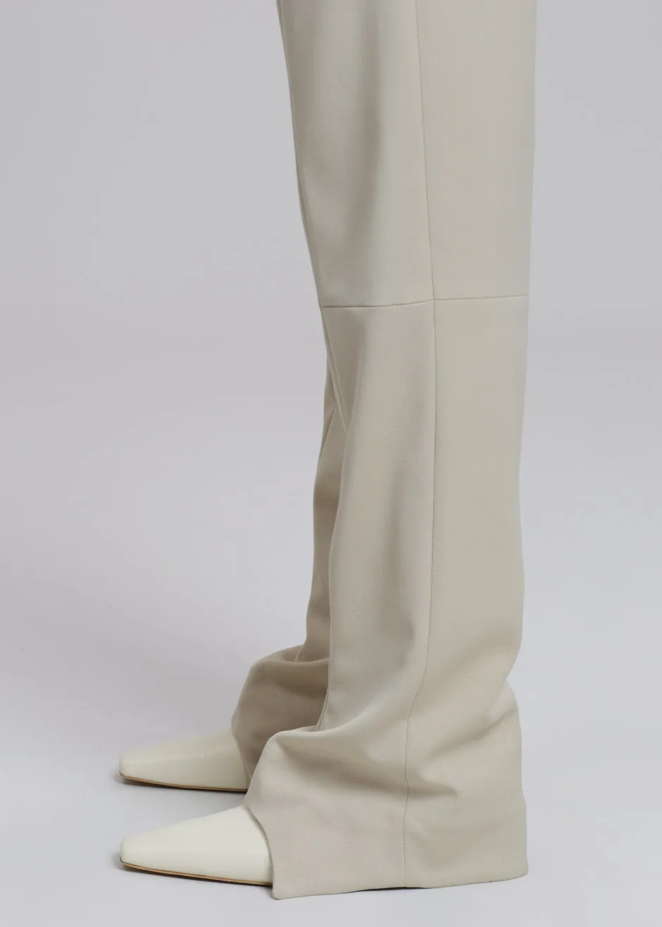 Low Classic Arch Hem Slim Trouser - Khaki Beige sold by Frankie Shop product image thumbnail 3