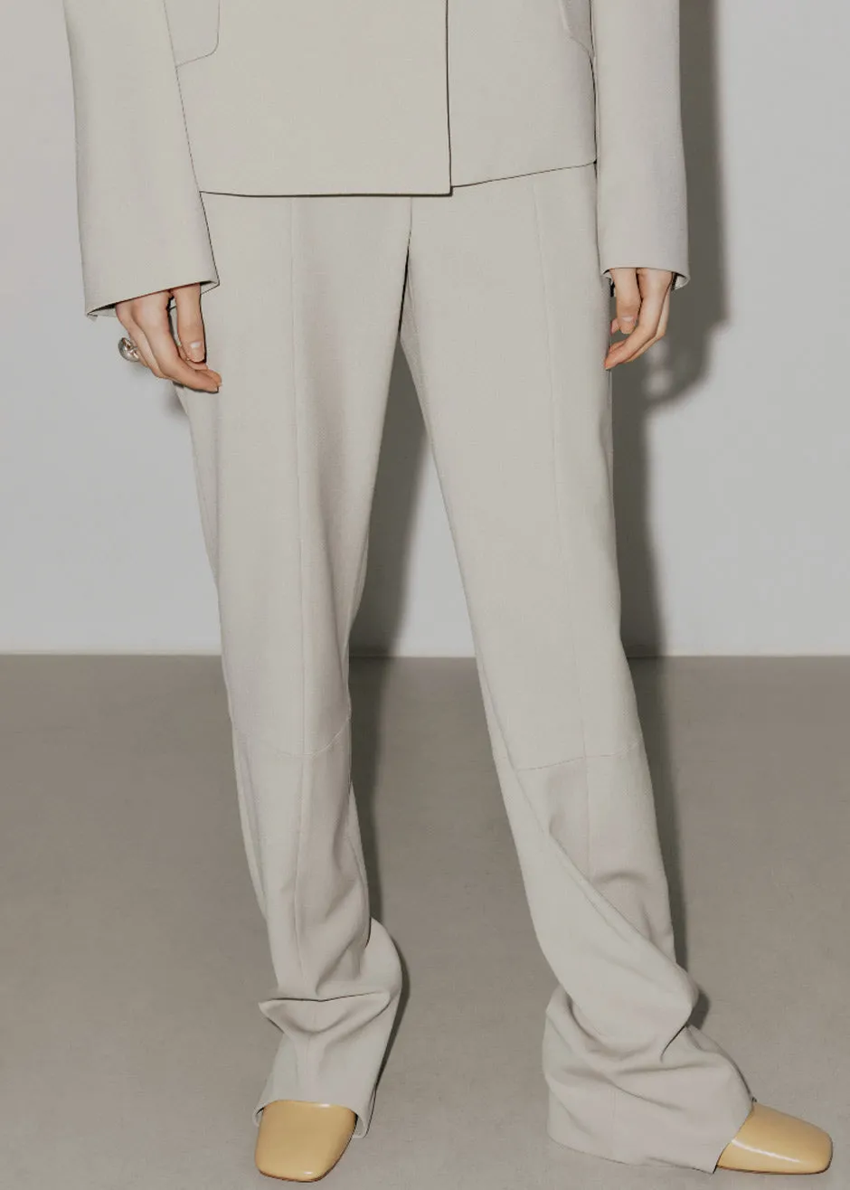 Low Classic Arch Hem Slim Trouser - Khaki Beige sold by Frankie Shop product image thumbnail 4