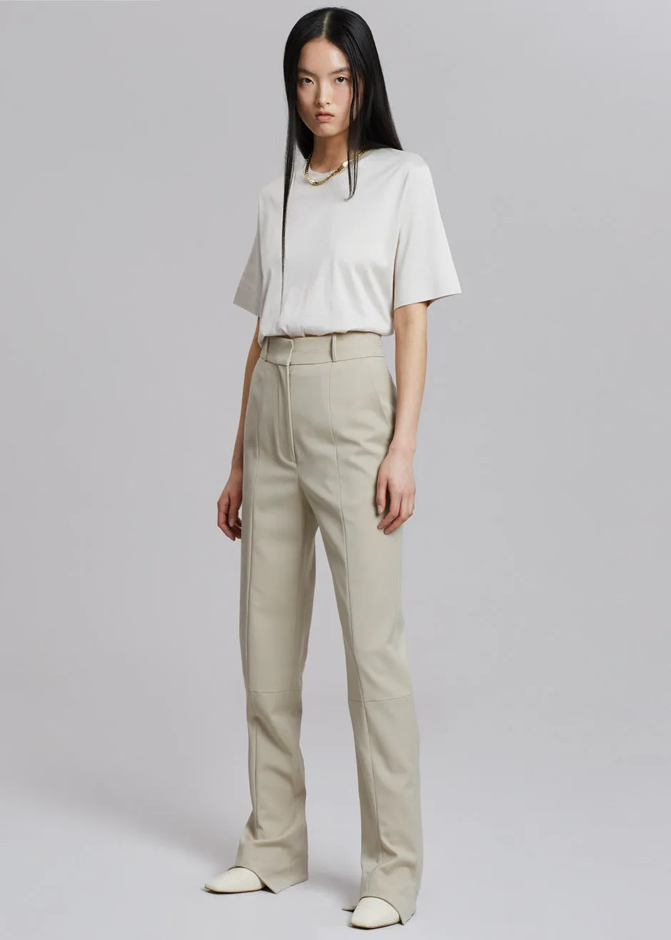 Low Classic Arch Hem Slim Trouser - Khaki Beige sold by Frankie Shop product image thumbnail 2