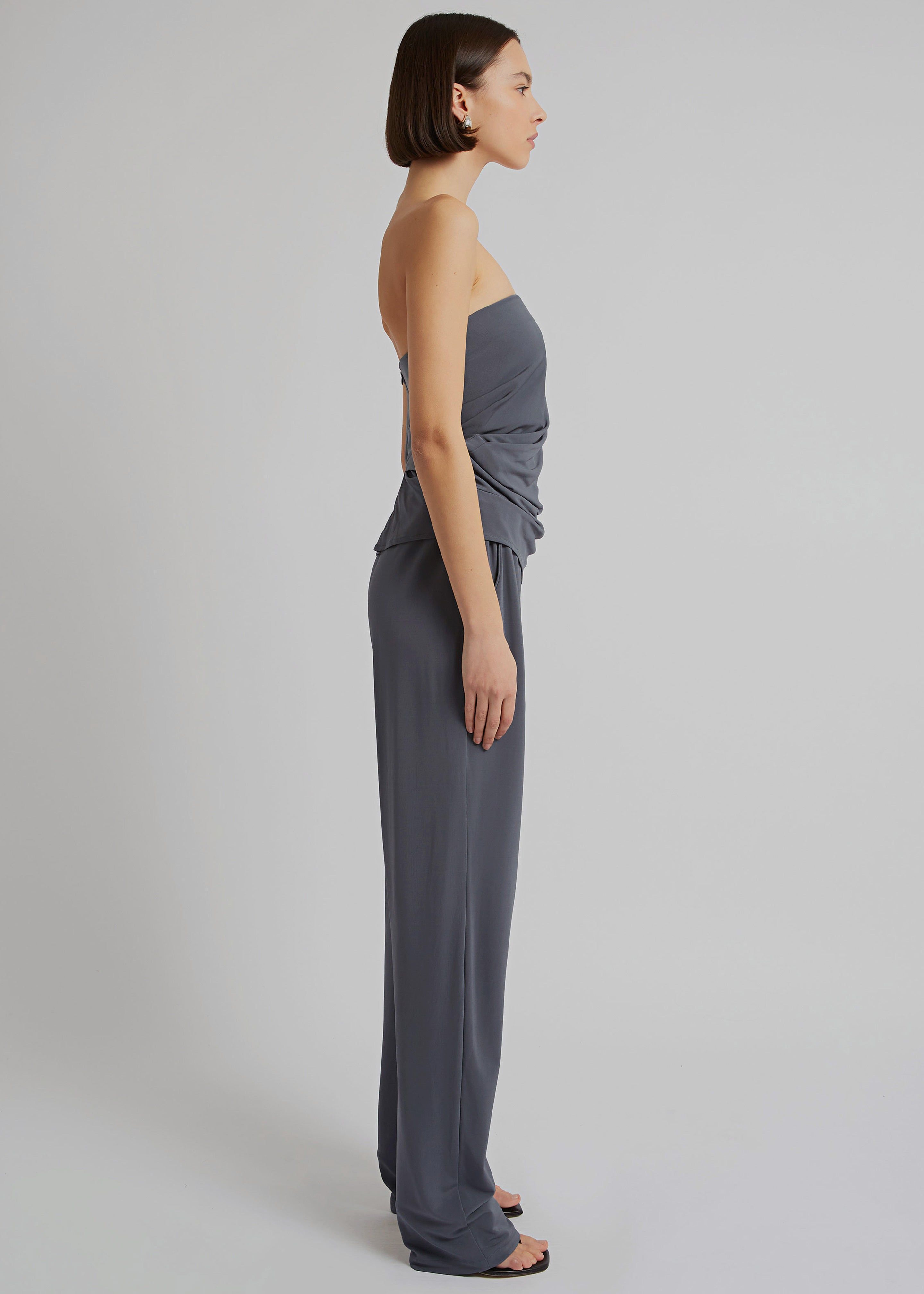 Christopher Esber Side Cowl Strapless Top - Charcoal sold by Frankie Shop product image thumbnail 4