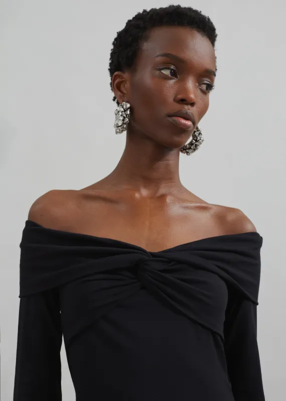Rotate Off Shoulder Dress - Black sold by Frankie Shop