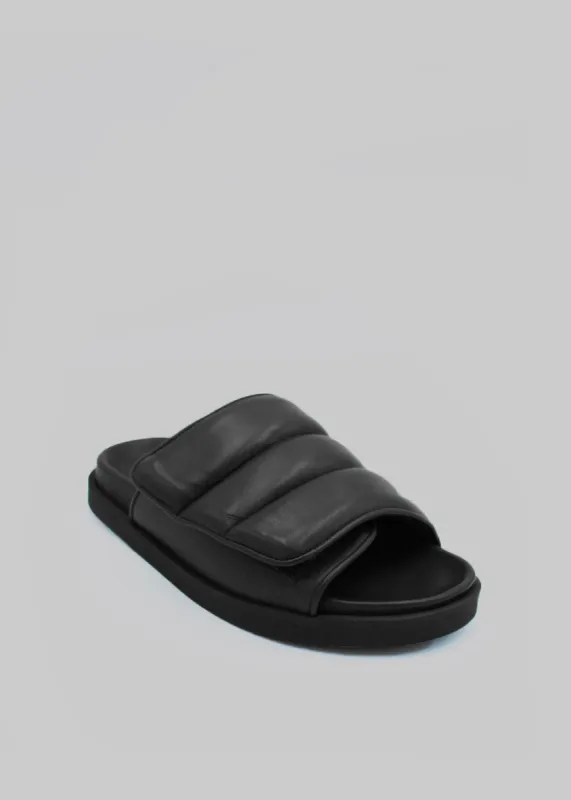 Gia Borghini Gia 3 Padded Slides - Black sold by Frankie Shop
