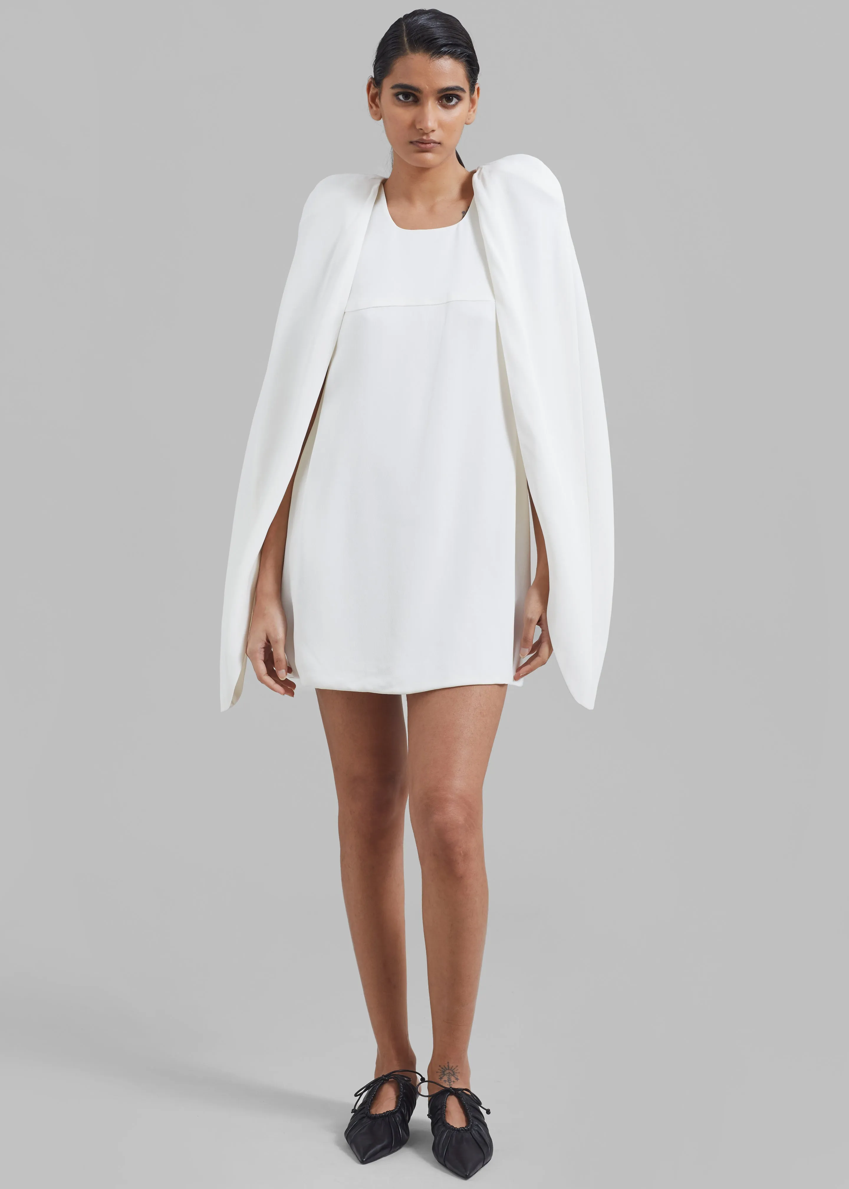 Bevza Mini Dress With Wings - White sold by Frankie Shop product image thumbnail 2