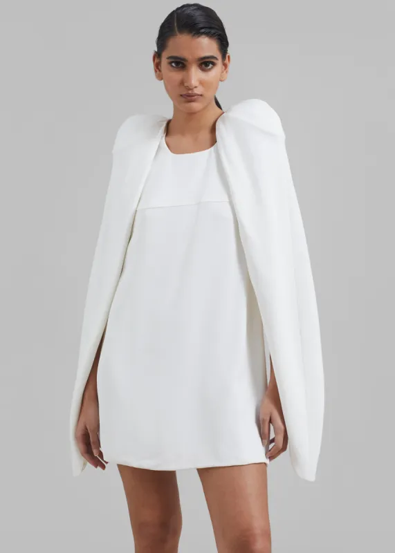 Bevza Mini Dress With Wings - White sold by Frankie Shop