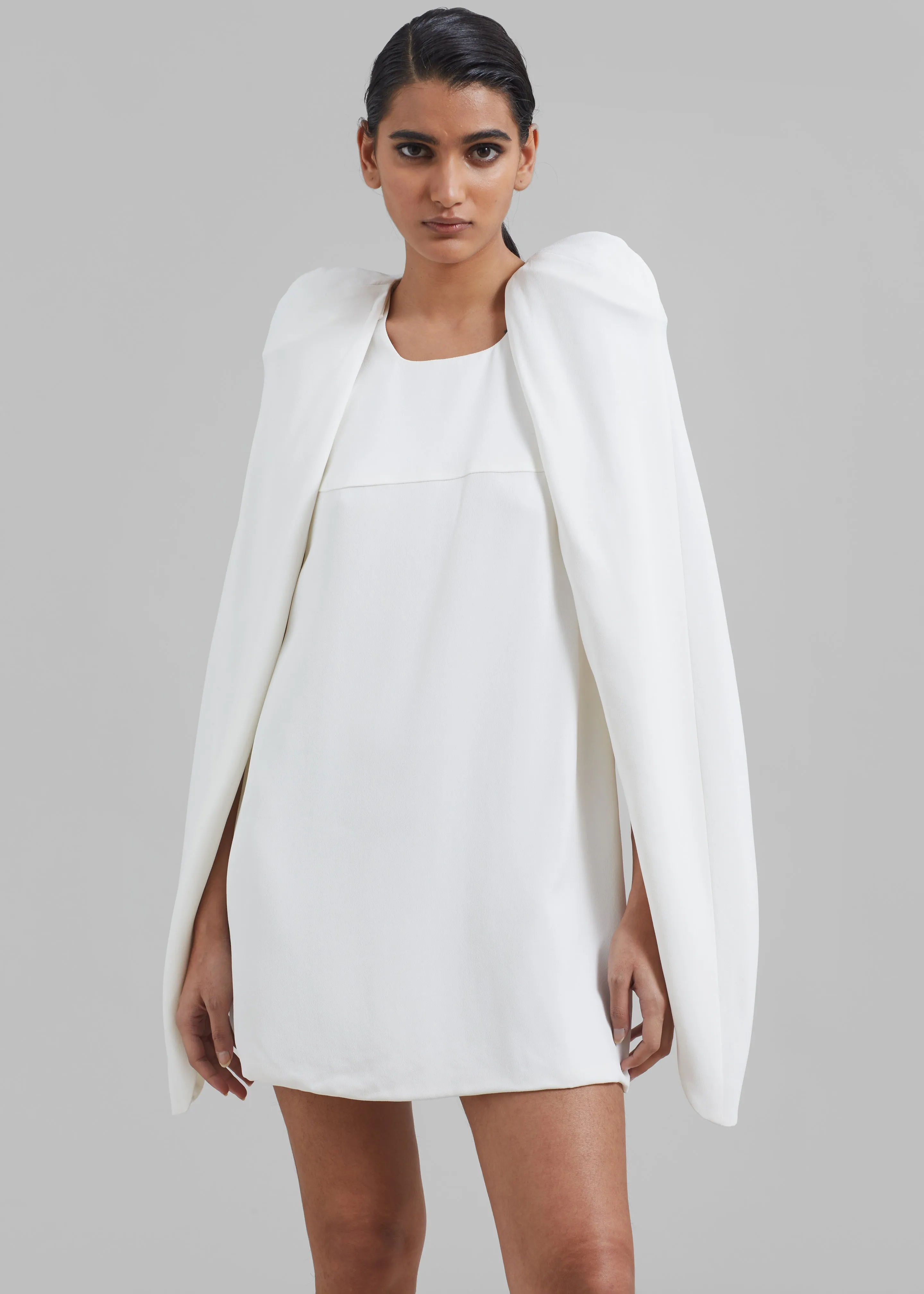 Bevza Mini Dress With Wings - White sold by Frankie Shop