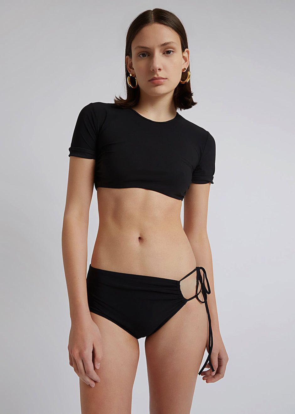 Christopher Esber Ruched Side Tie Brief - Black sold by Frankie Shop