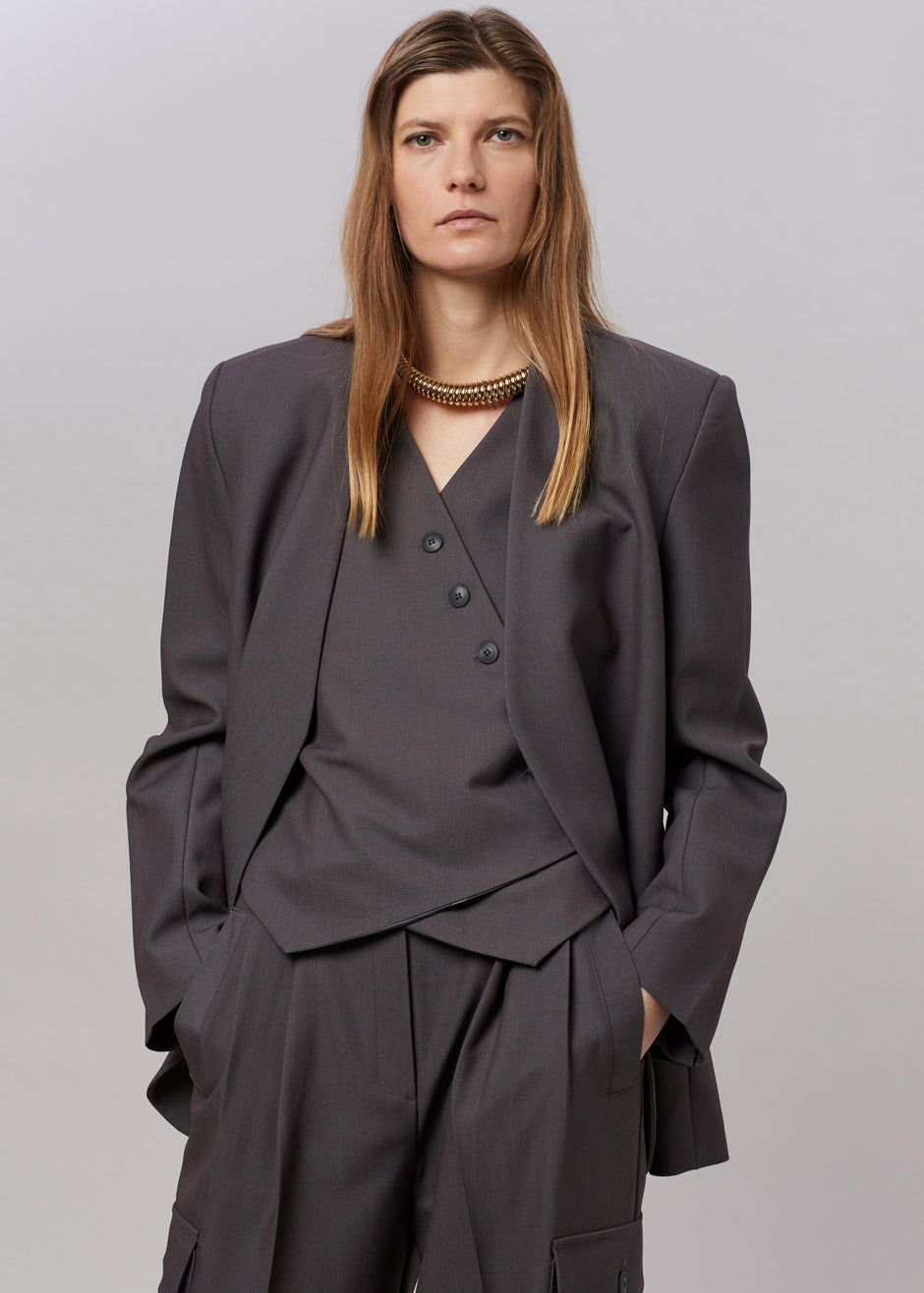 Maesa Cross Vest - Charcoal sold by Frankie Shop product image thumbnail 7