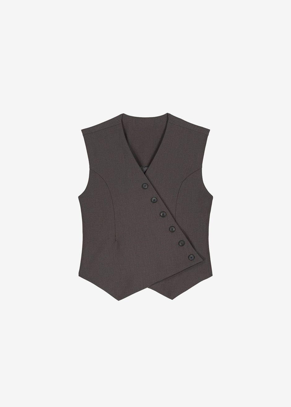 Maesa Cross Vest - Charcoal sold by Frankie Shop product image thumbnail 10
