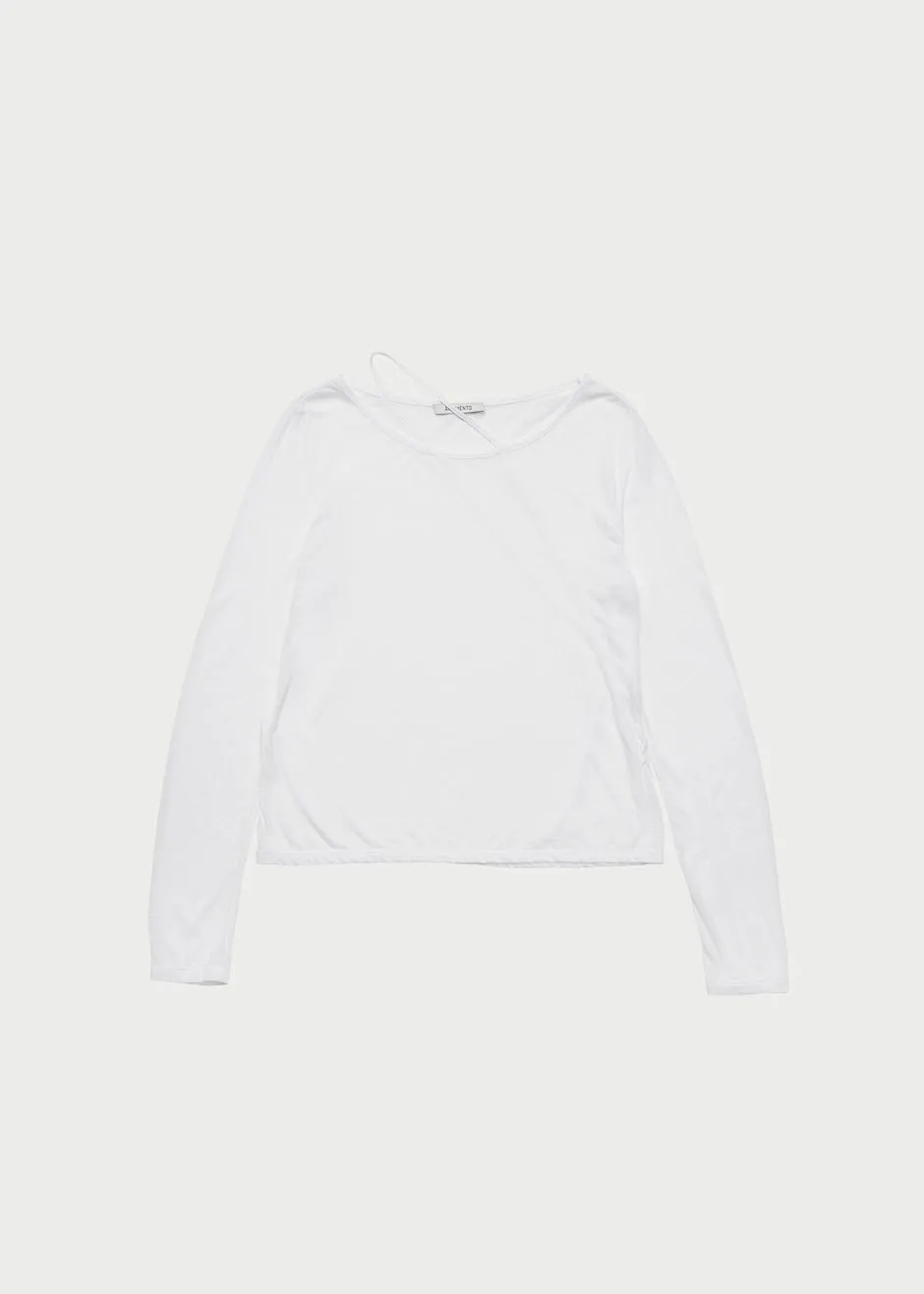 Amomento Asymmetric T-Shirt - White sold by Frankie Shop product image thumbnail 5
