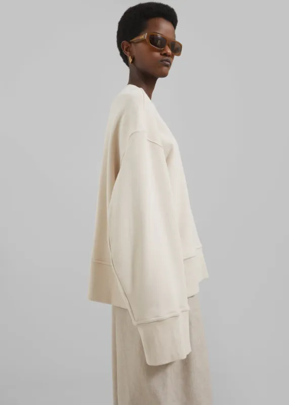 Clea Sweatshirt - Oat Beige sold by Frankie Shop