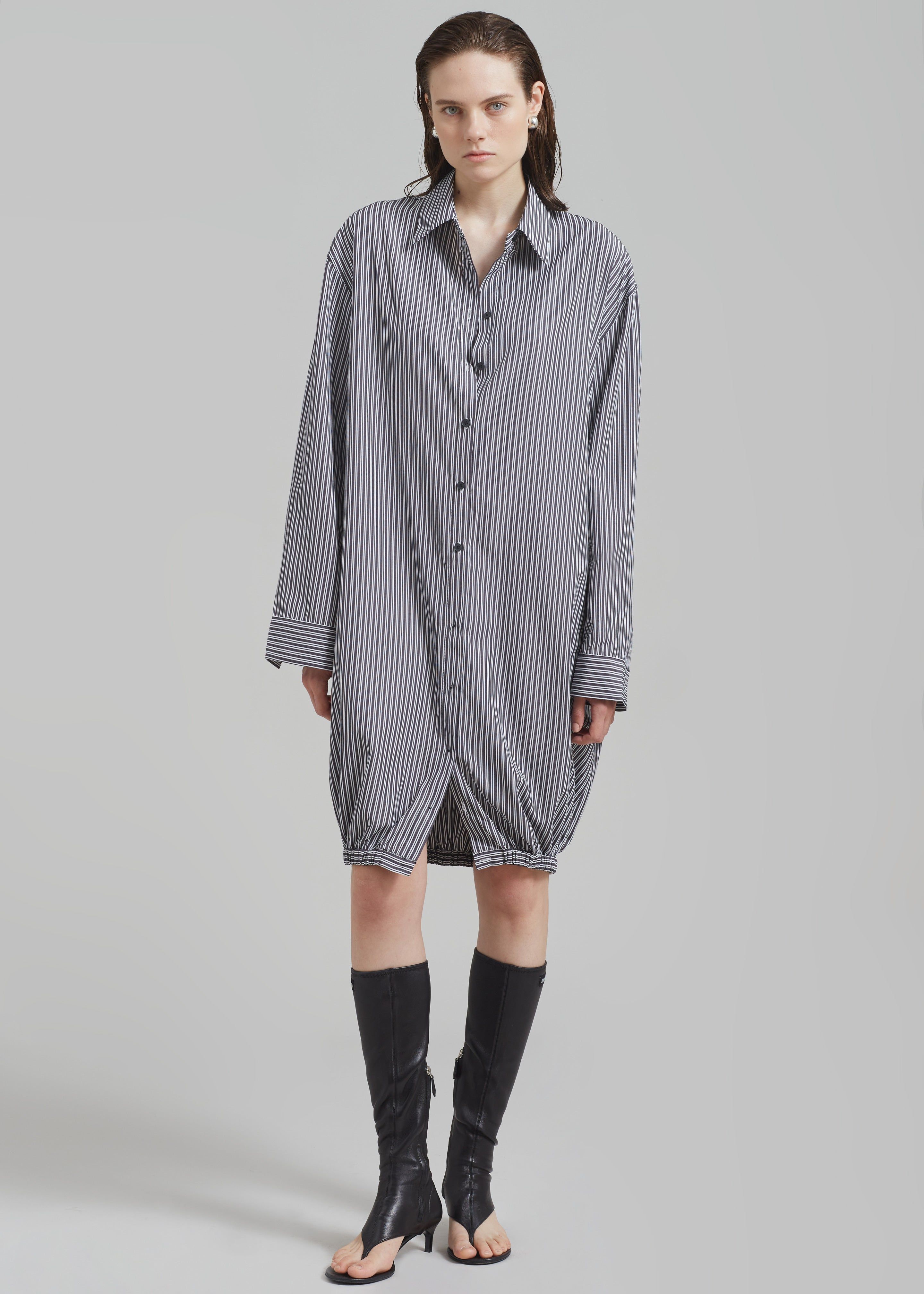 Ember Shirt Dress - White Stripe sold by Frankie Shop product image thumbnail 3