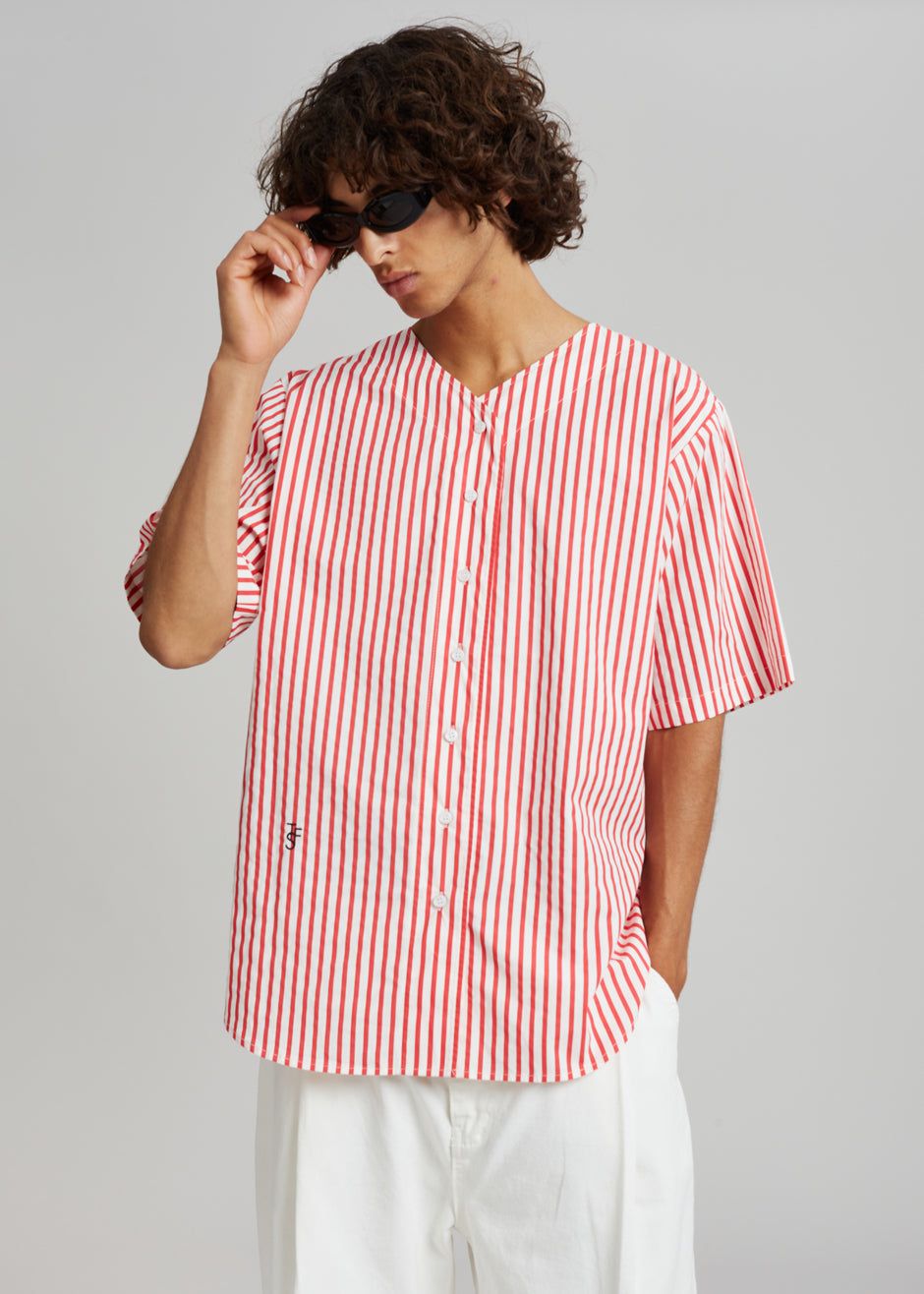 Tom Baseball Shirt - Red Stripe sold by Frankie Shop product image thumbnail 2