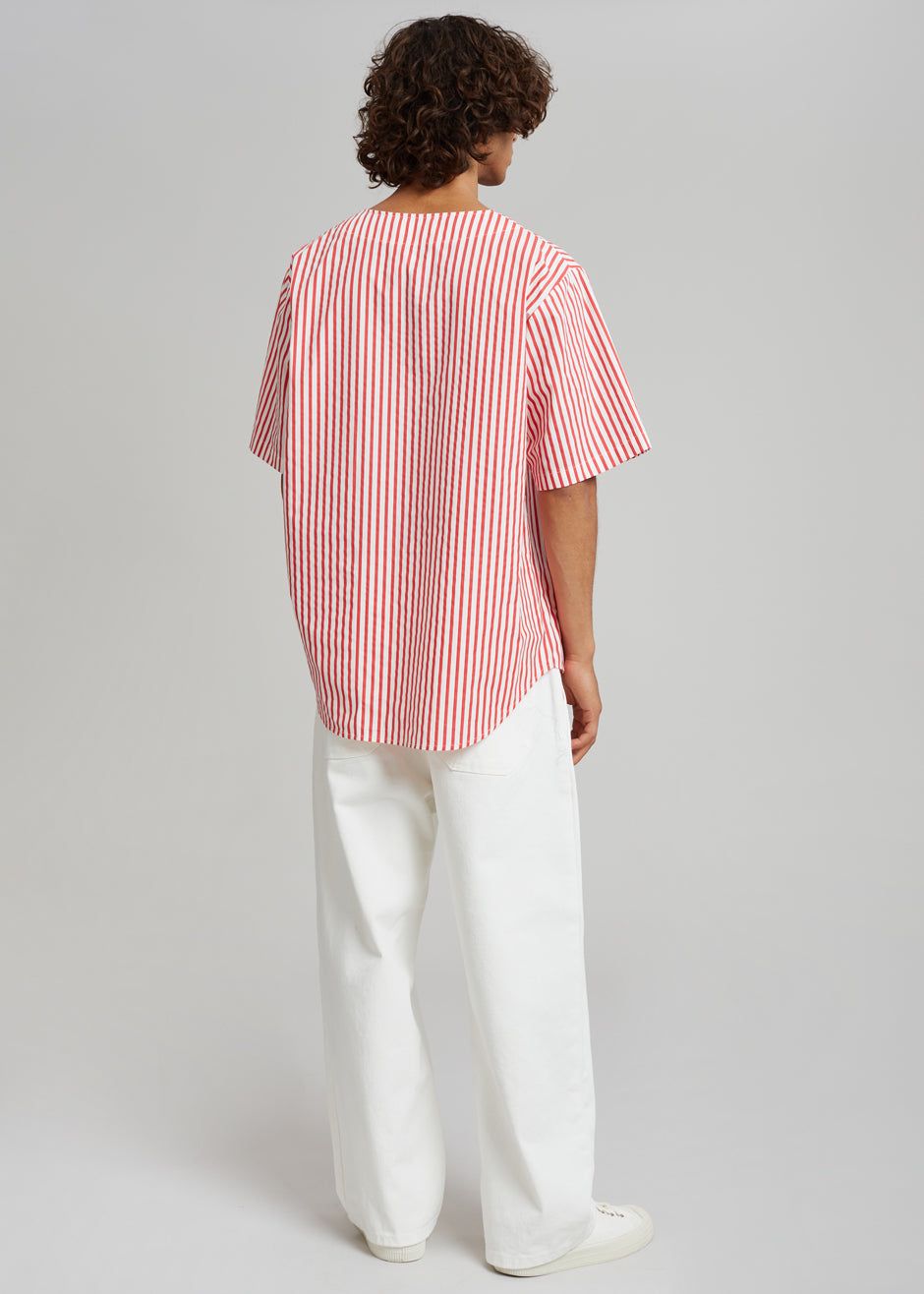 Tom Baseball Shirt - Red Stripe sold by Frankie Shop product image thumbnail 7