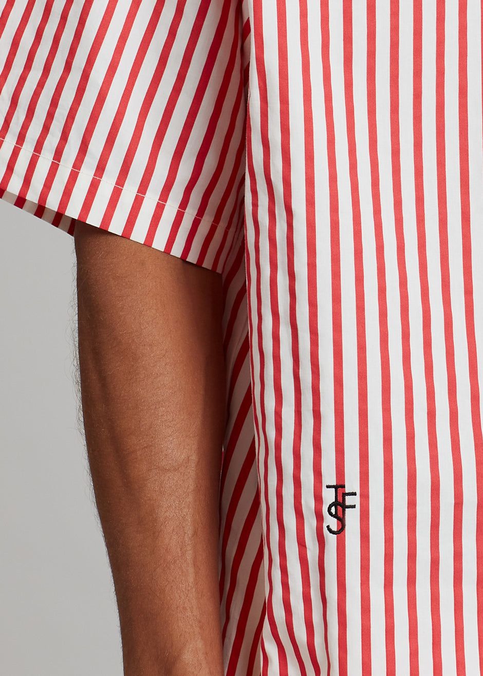 Tom Baseball Shirt - Red Stripe sold by Frankie Shop product image thumbnail 4