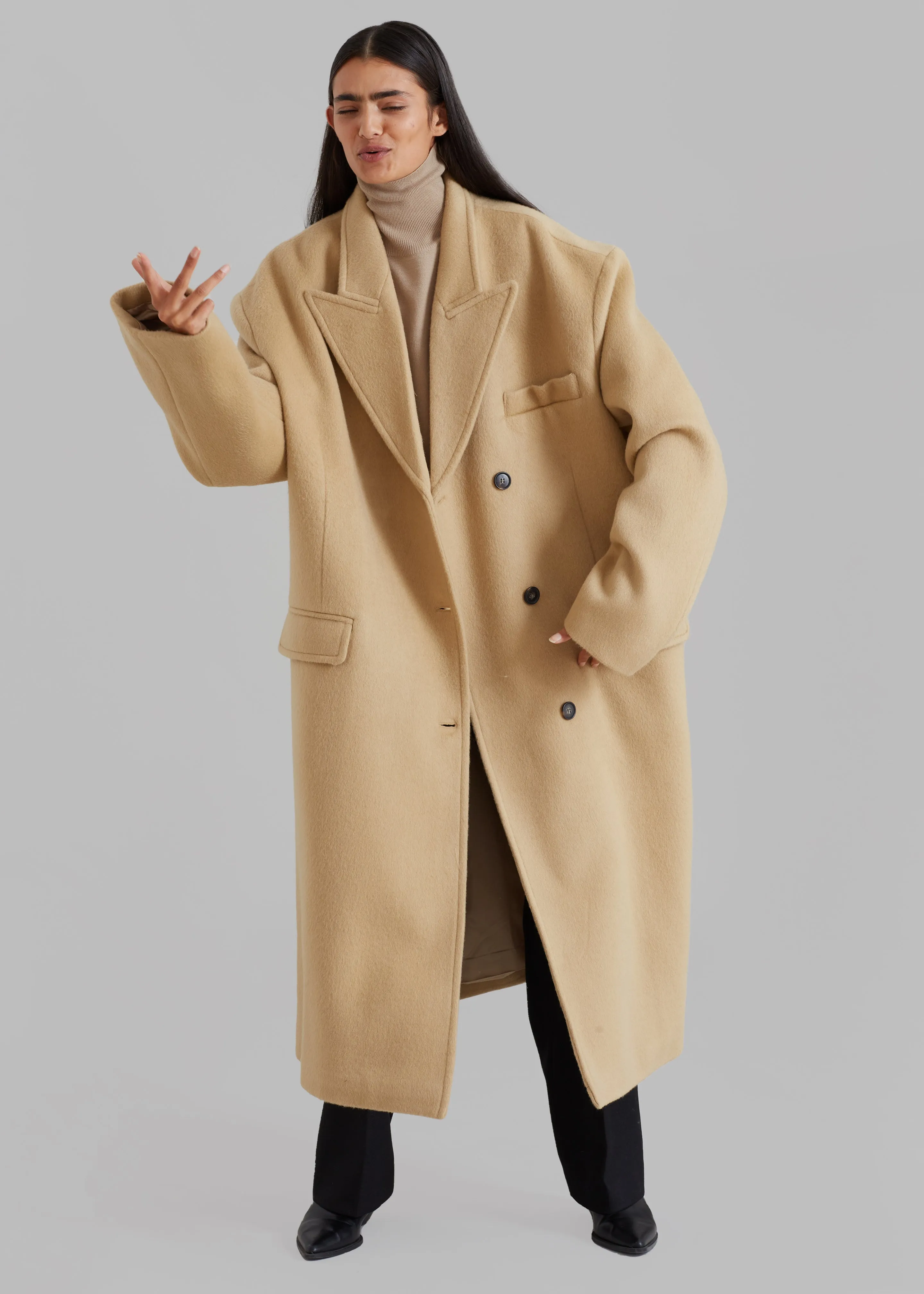 Anya Oversized Coat - Camel sold by Frankie Shop product image thumbnail 3