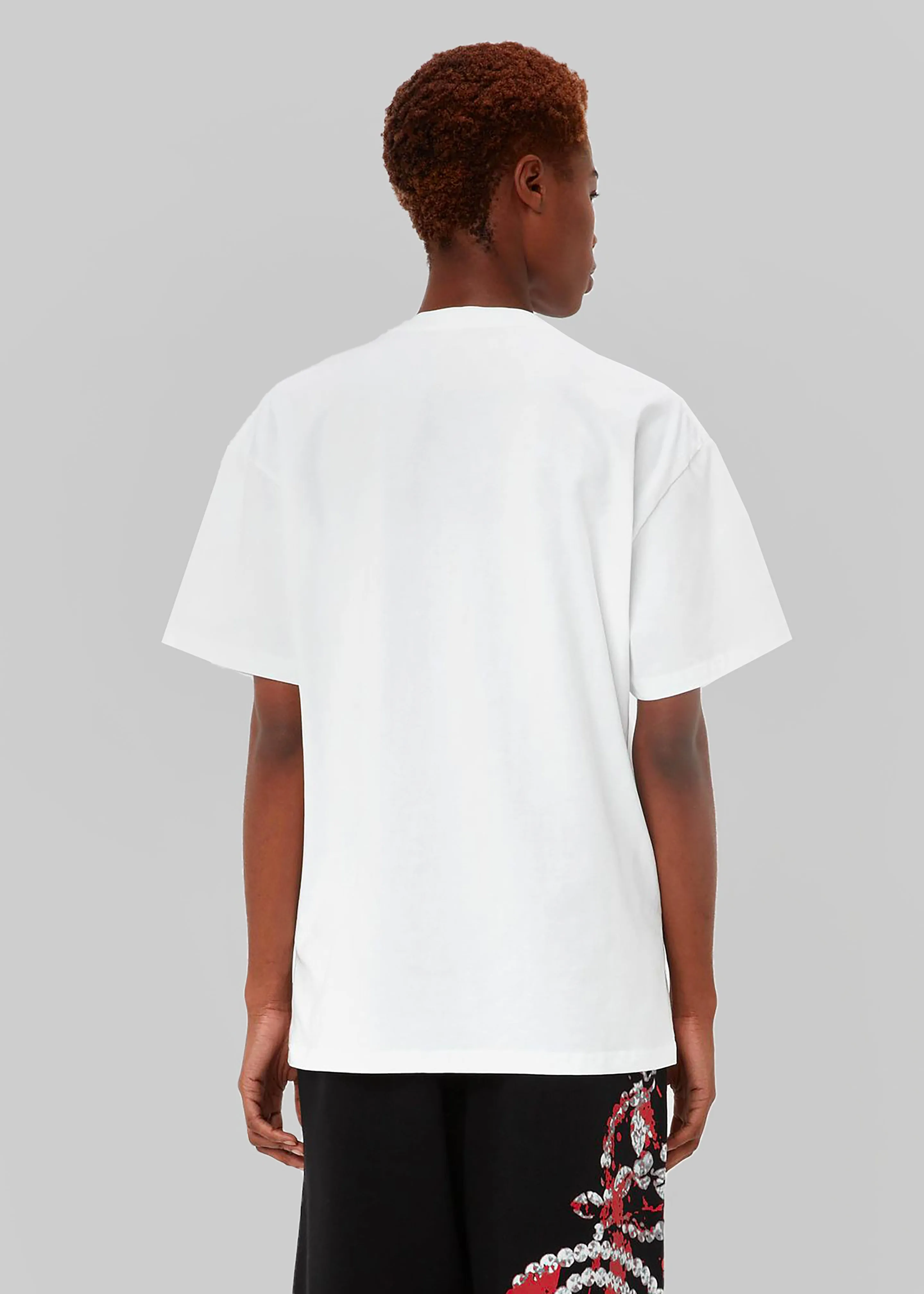 JW Anderson Carrie Tiara Chest Embroidery T-Shirt - White sold by Frankie Shop product image thumbnail 4