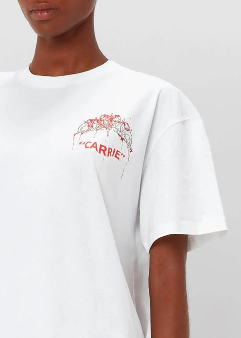 JW Anderson Carrie Tiara Chest Embroidery T-Shirt - White sold by Frankie Shop product image thumbnail 3