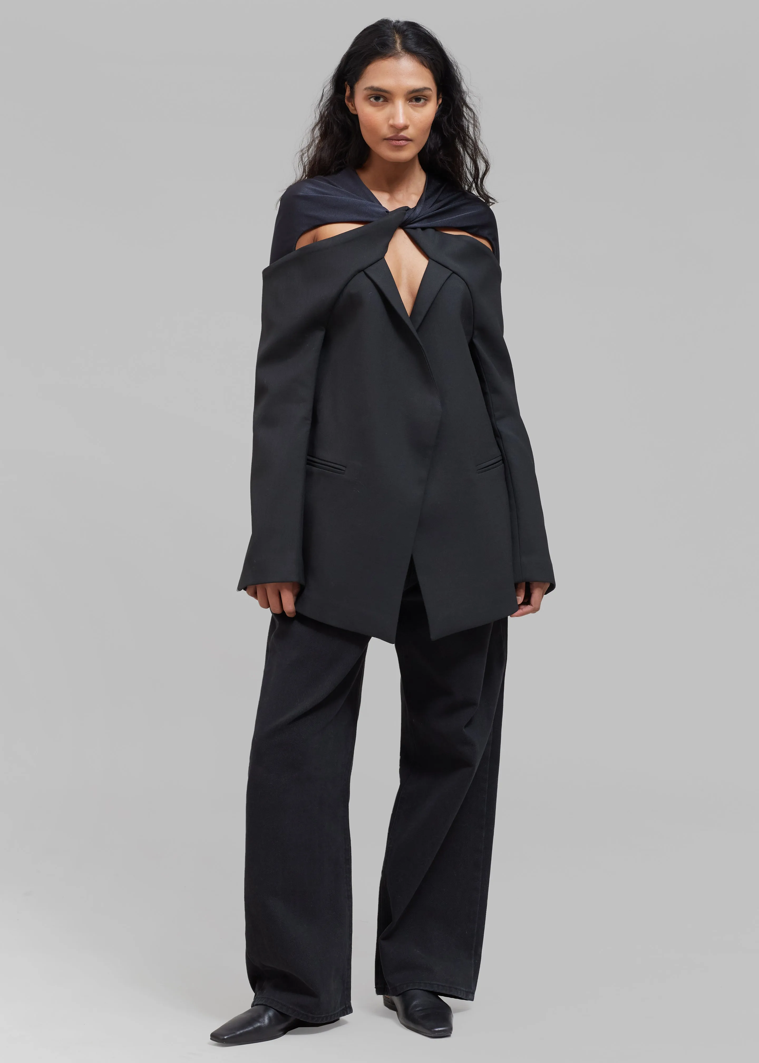Coperni Twisted Cut-out Jacket - Black sold by Frankie Shop
