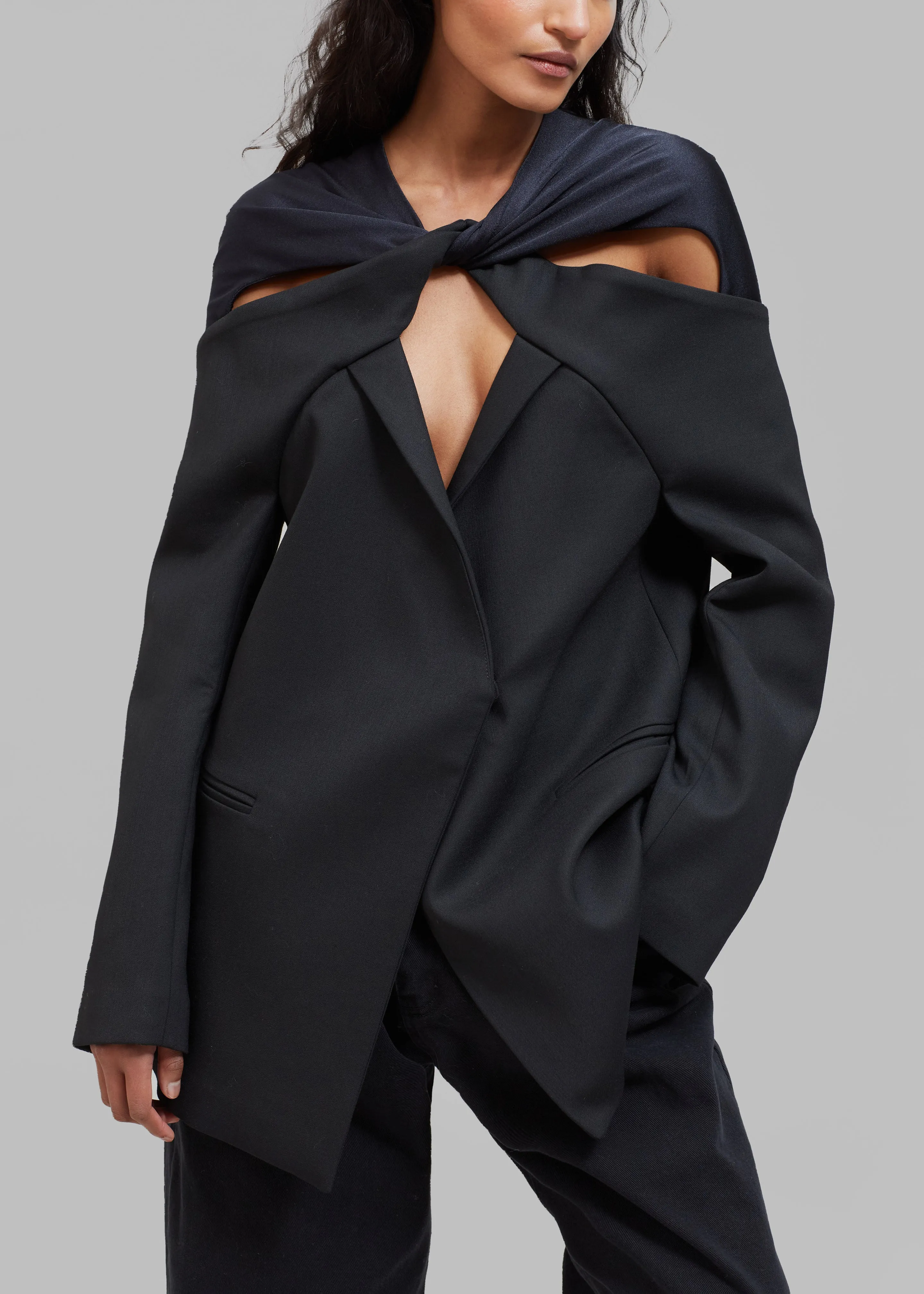 Coperni Twisted Cut-out Jacket - Black sold by Frankie Shop product image thumbnail 2