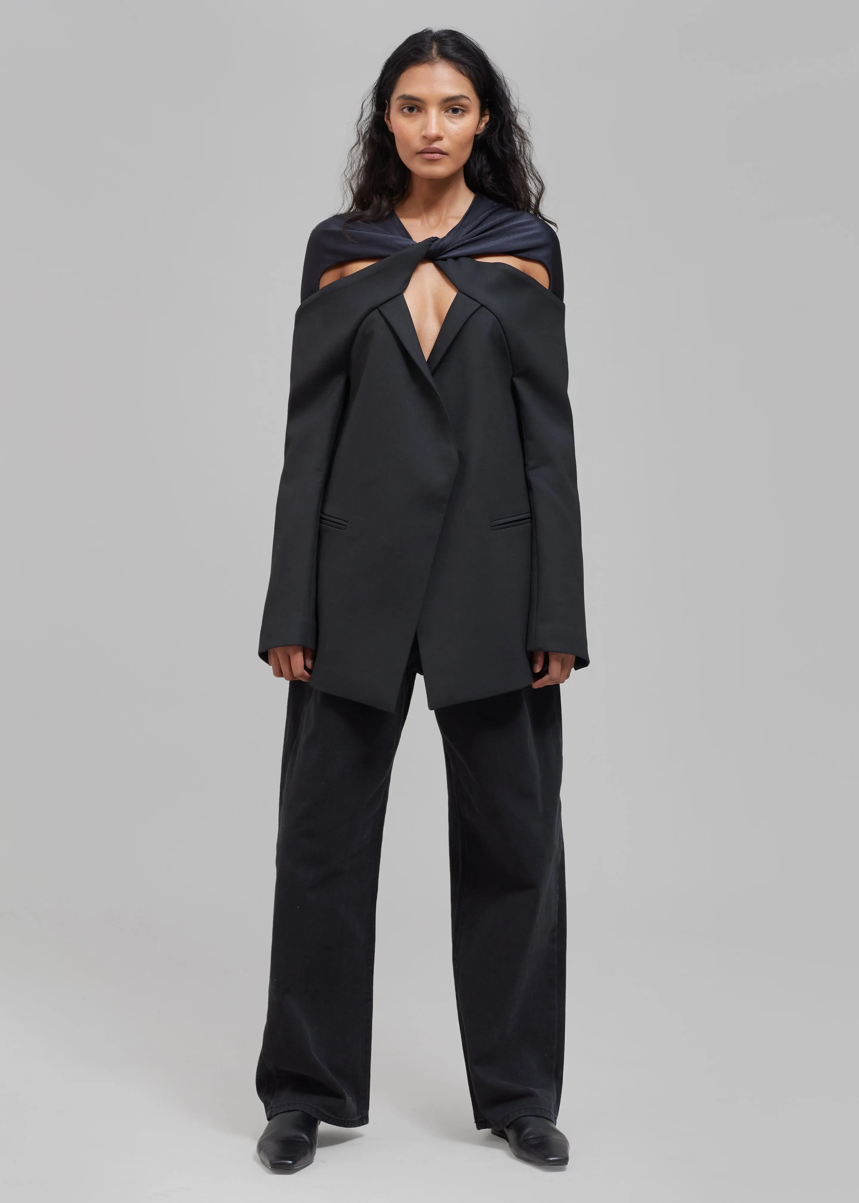 Coperni Twisted Cut-out Jacket - Black sold by Frankie Shop product image thumbnail 5