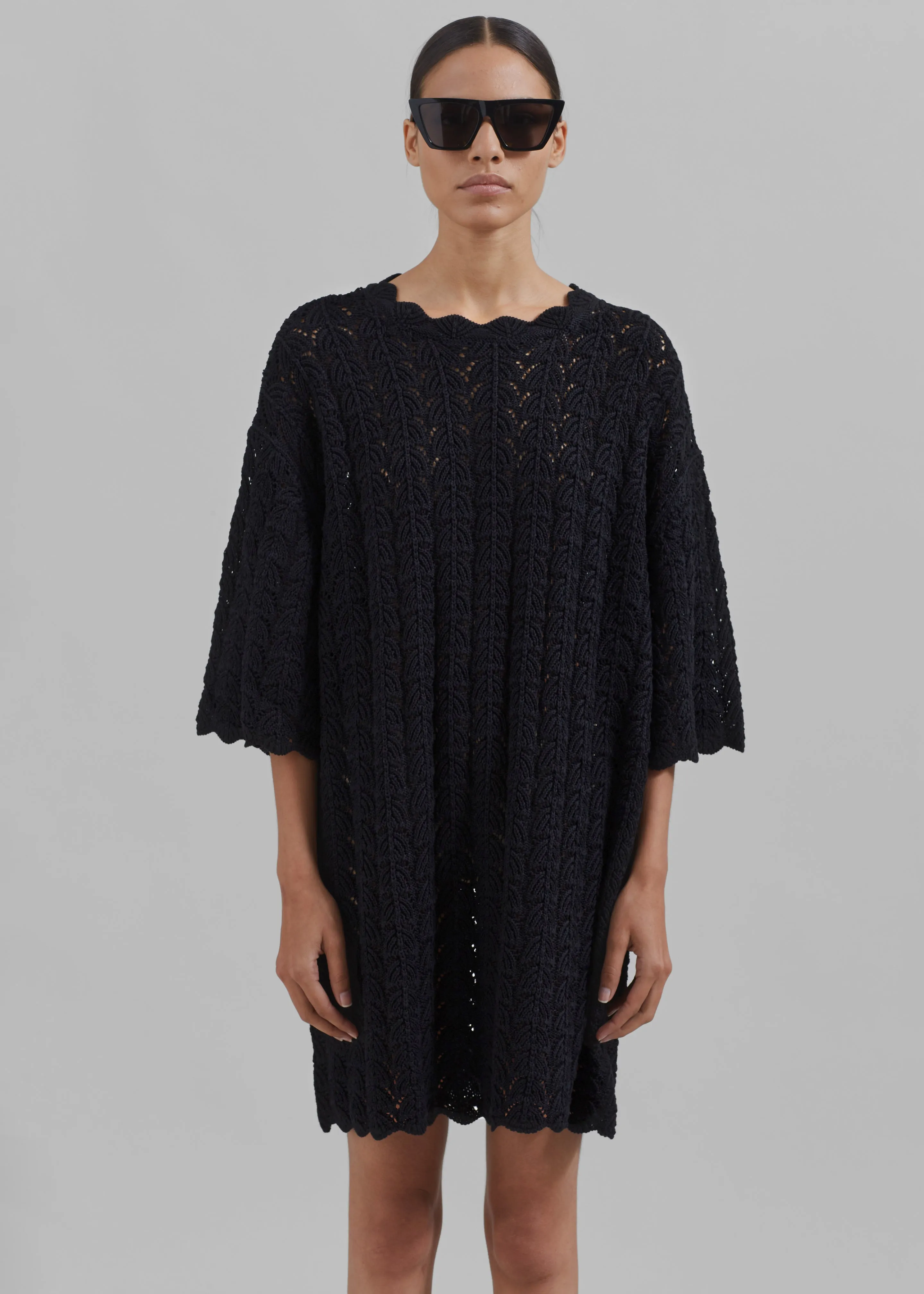 Loulou Studio Doni Crochet Dress - Black sold by Frankie Shop product image thumbnail 5