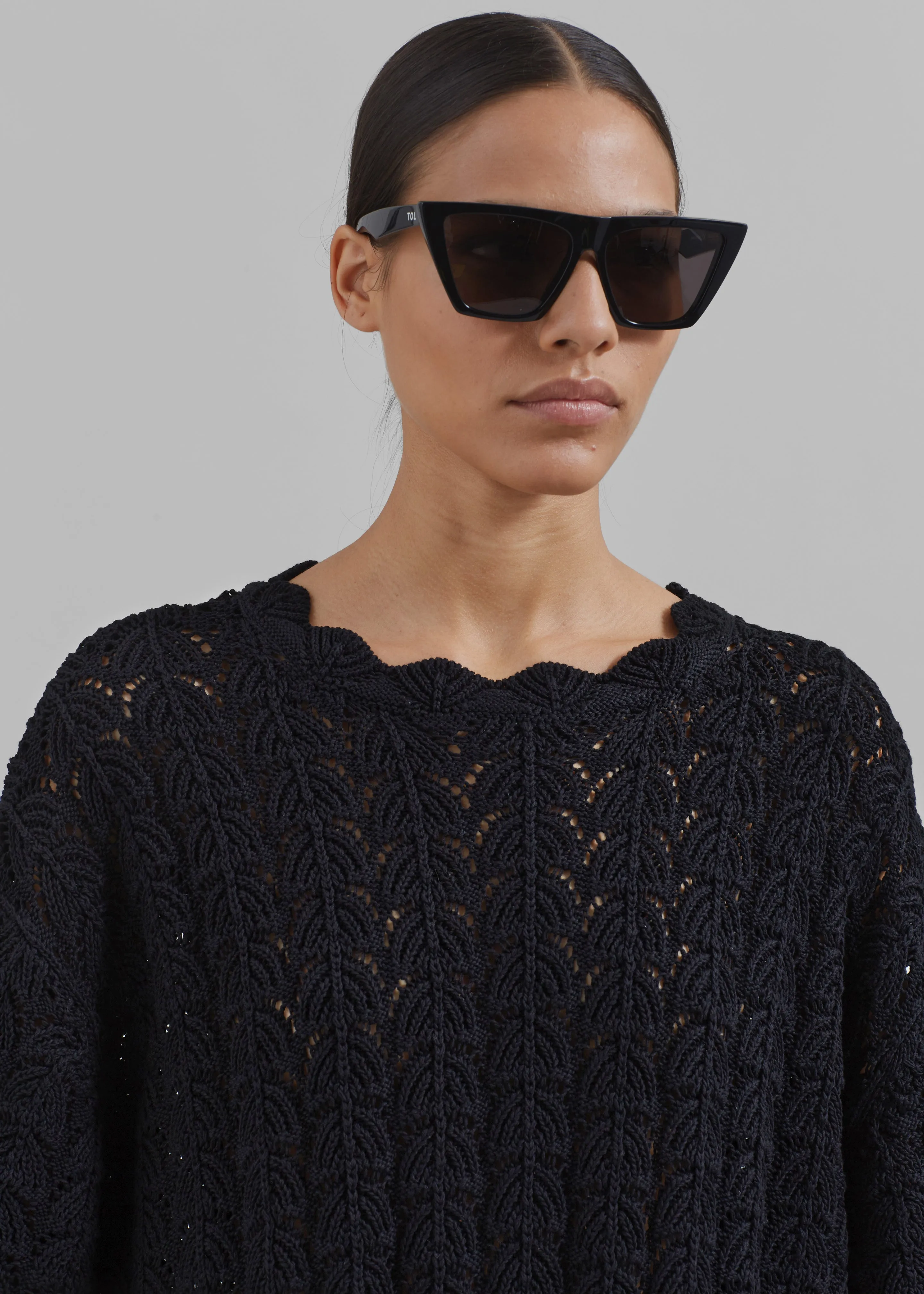 Loulou Studio Doni Crochet Dress - Black sold by Frankie Shop product image thumbnail 4