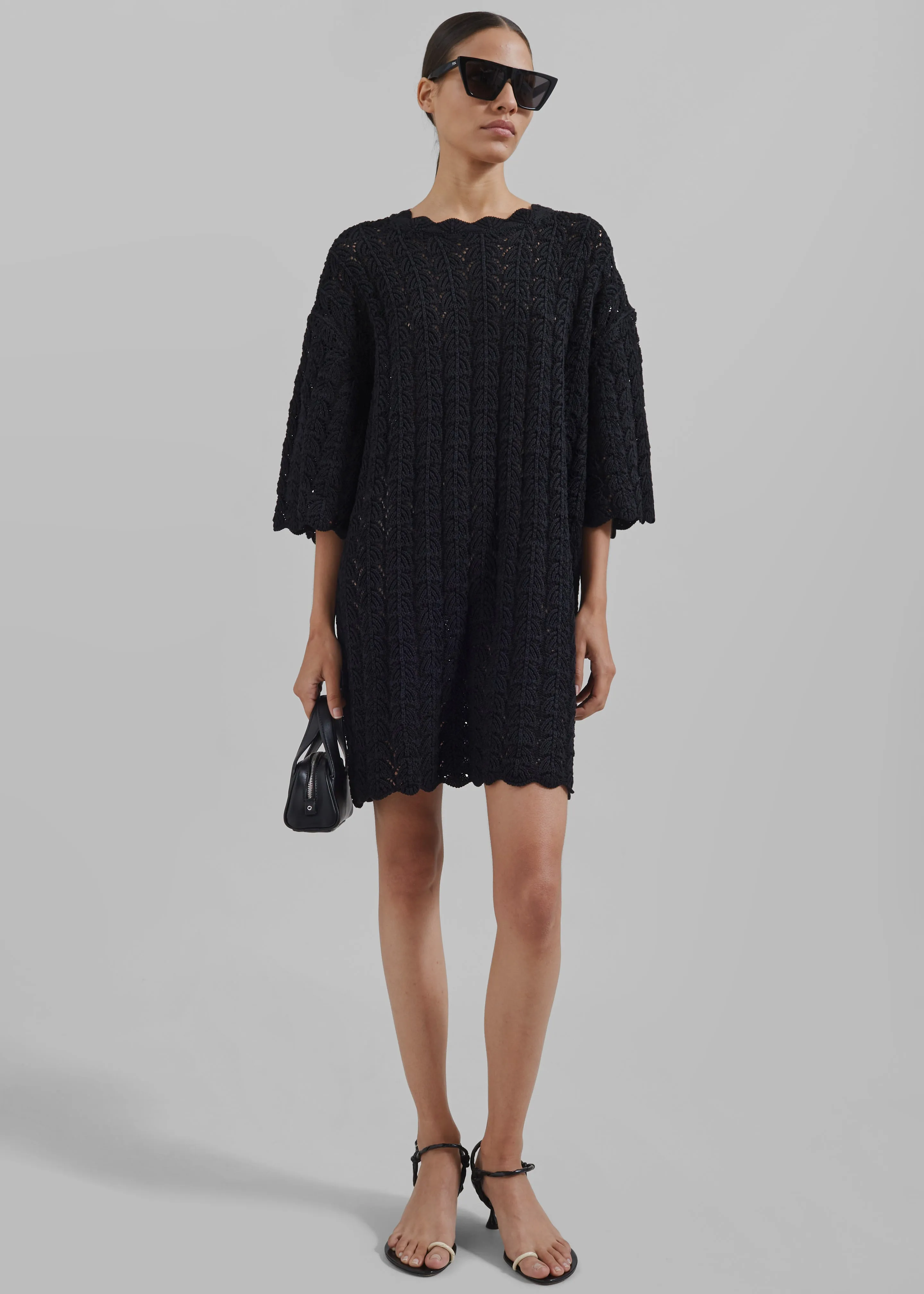 Loulou Studio Doni Crochet Dress - Black sold by Frankie Shop product image thumbnail 2