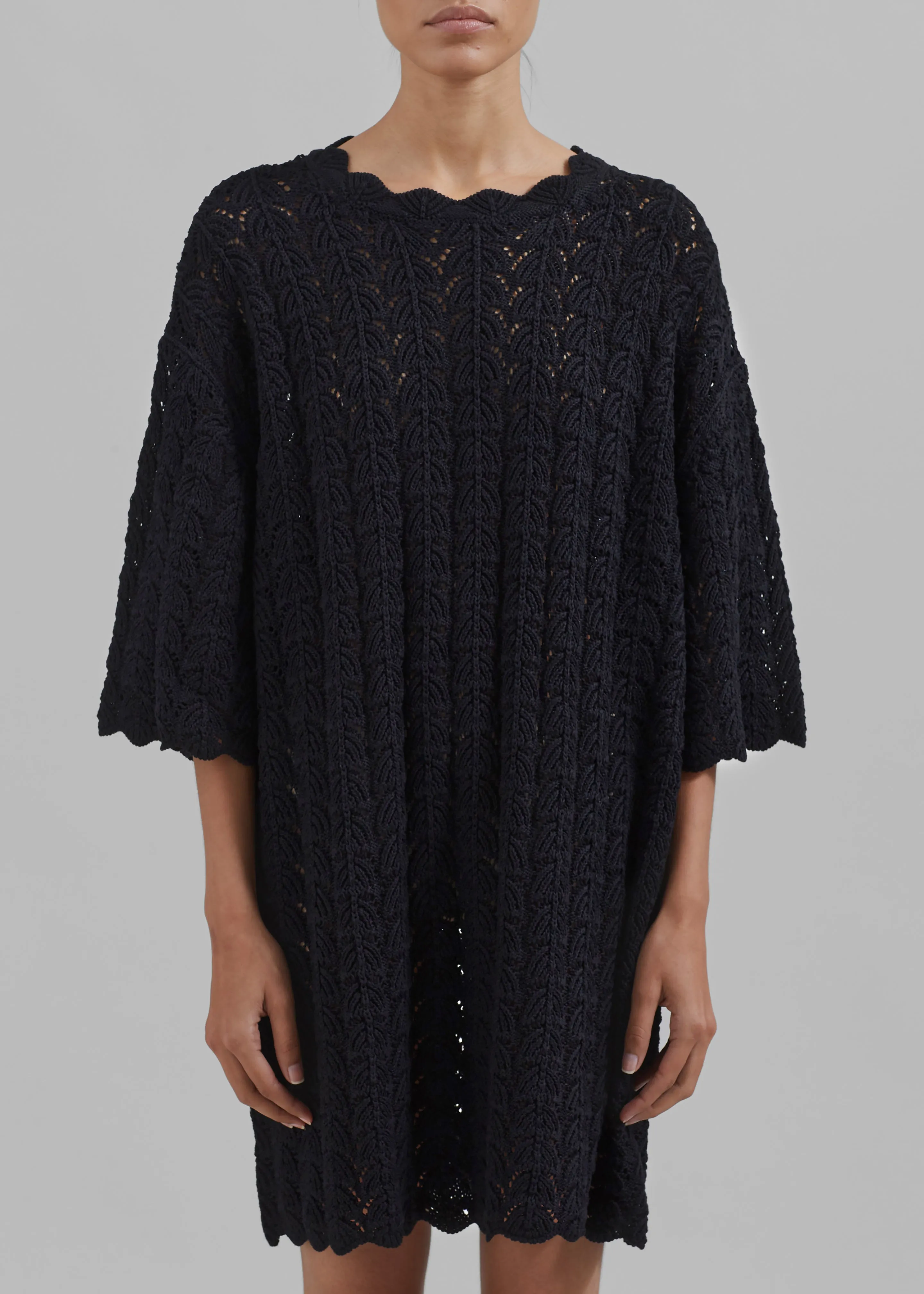 Loulou Studio Doni Crochet Dress - Black sold by Frankie Shop product image thumbnail 3