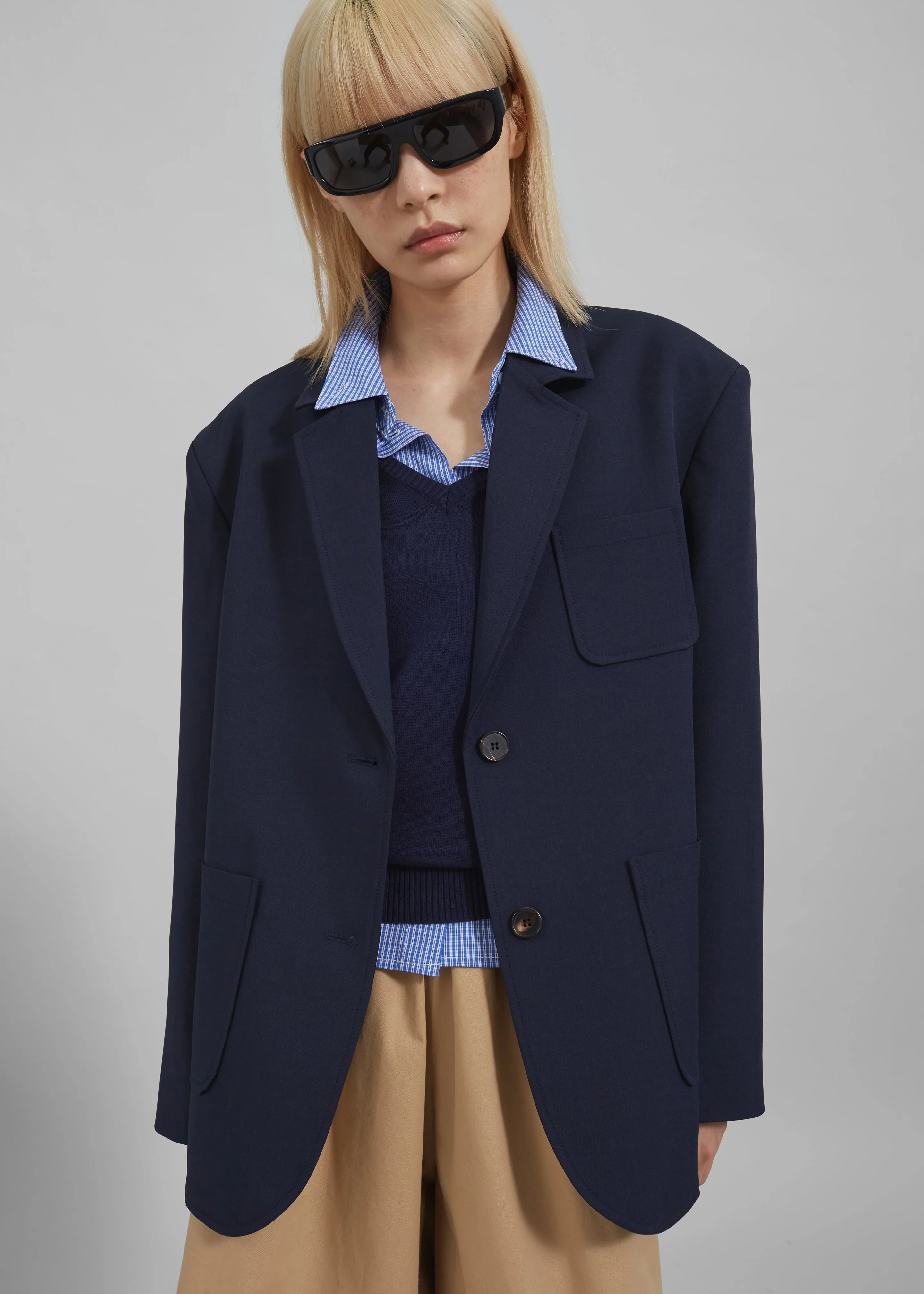 Alta Patch Pocket Blazer - Navy sold by Frankie Shop product image thumbnail 4