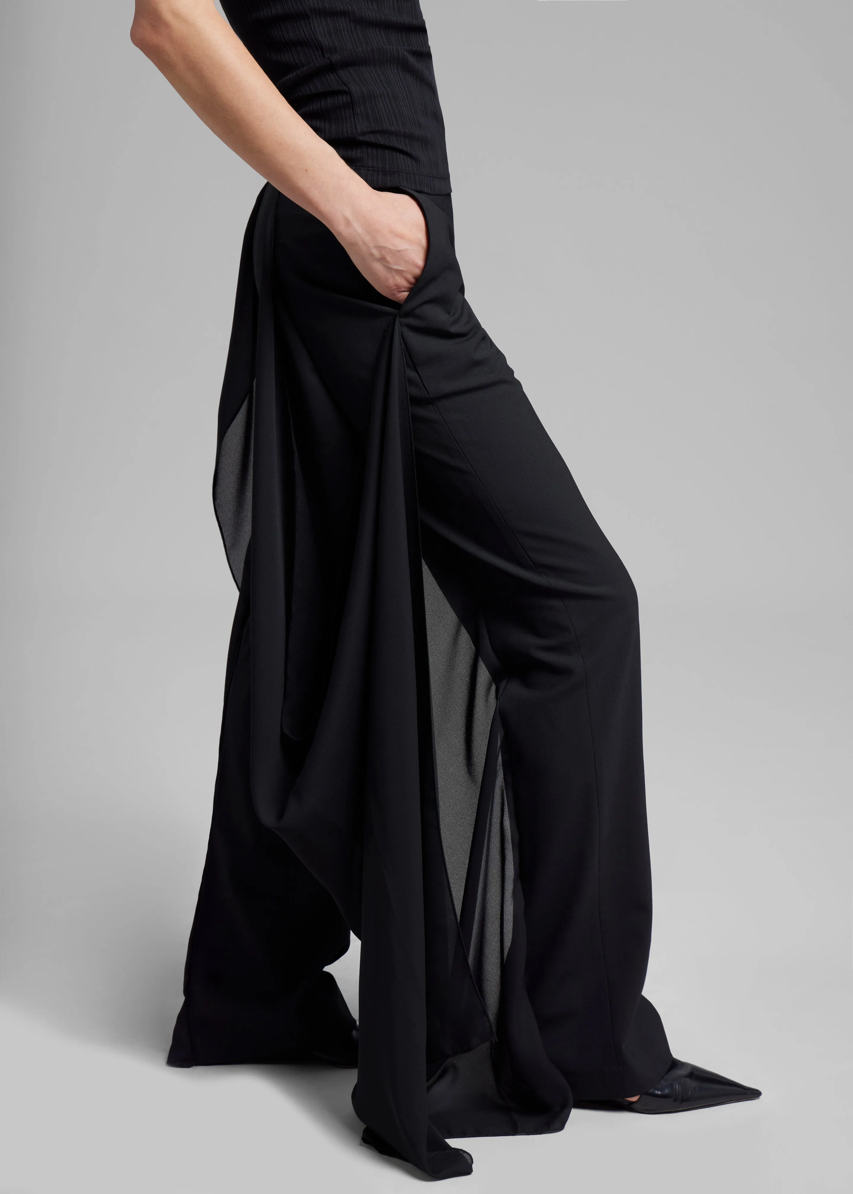 Coperni Voile Tailored Trousers - Black sold by Frankie Shop product image thumbnail 3