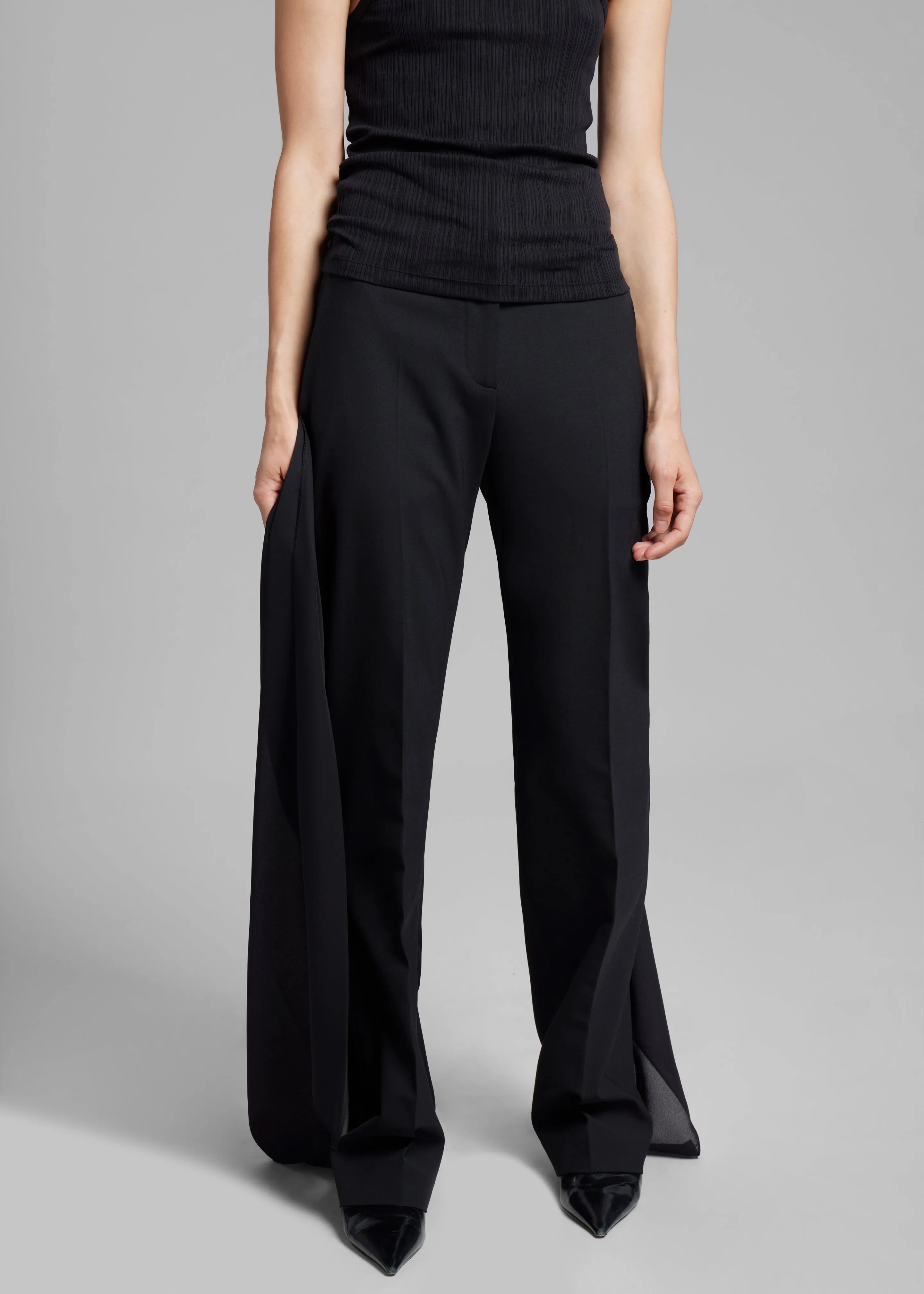 Coperni Voile Tailored Trousers - Black sold by Frankie Shop product image thumbnail 4