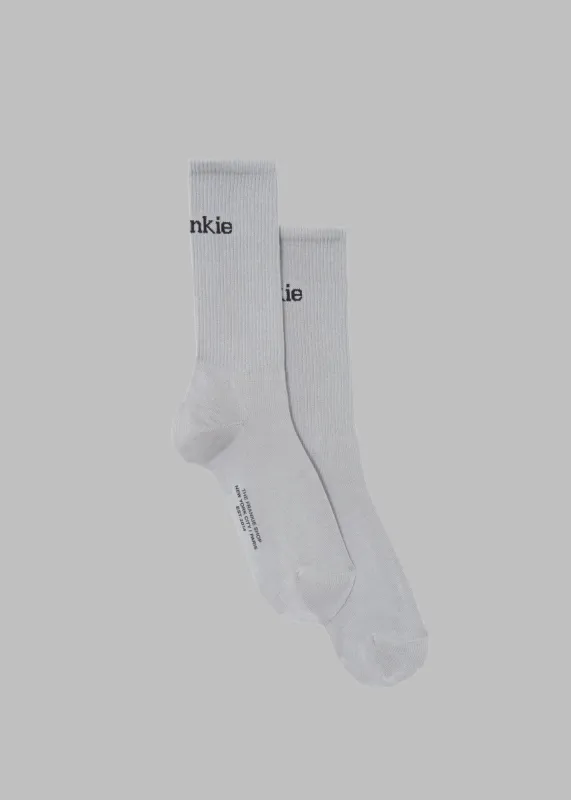 Frankie in English Ribbed Socks - Grey made by Frankie Shop