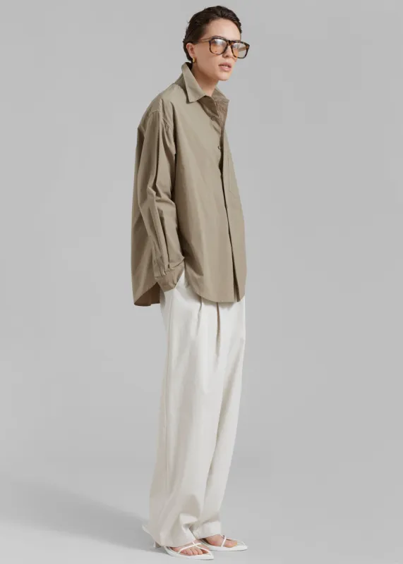 Matteau Relaxed Shirt - Taupe sold by Frankie Shop