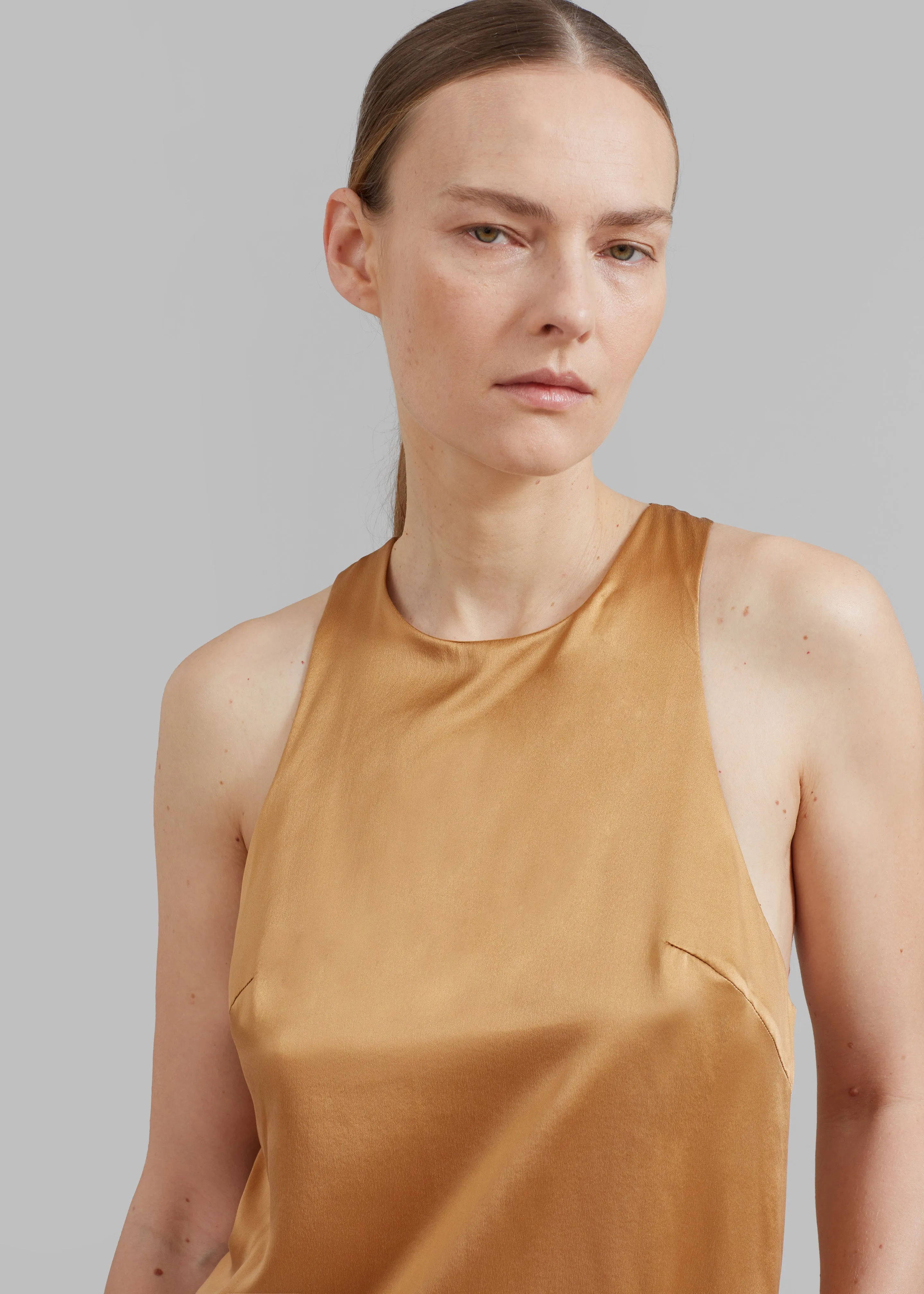 Loulou Studio Estor Silk Tank Top - Camel sold by Frankie Shop product image thumbnail 2