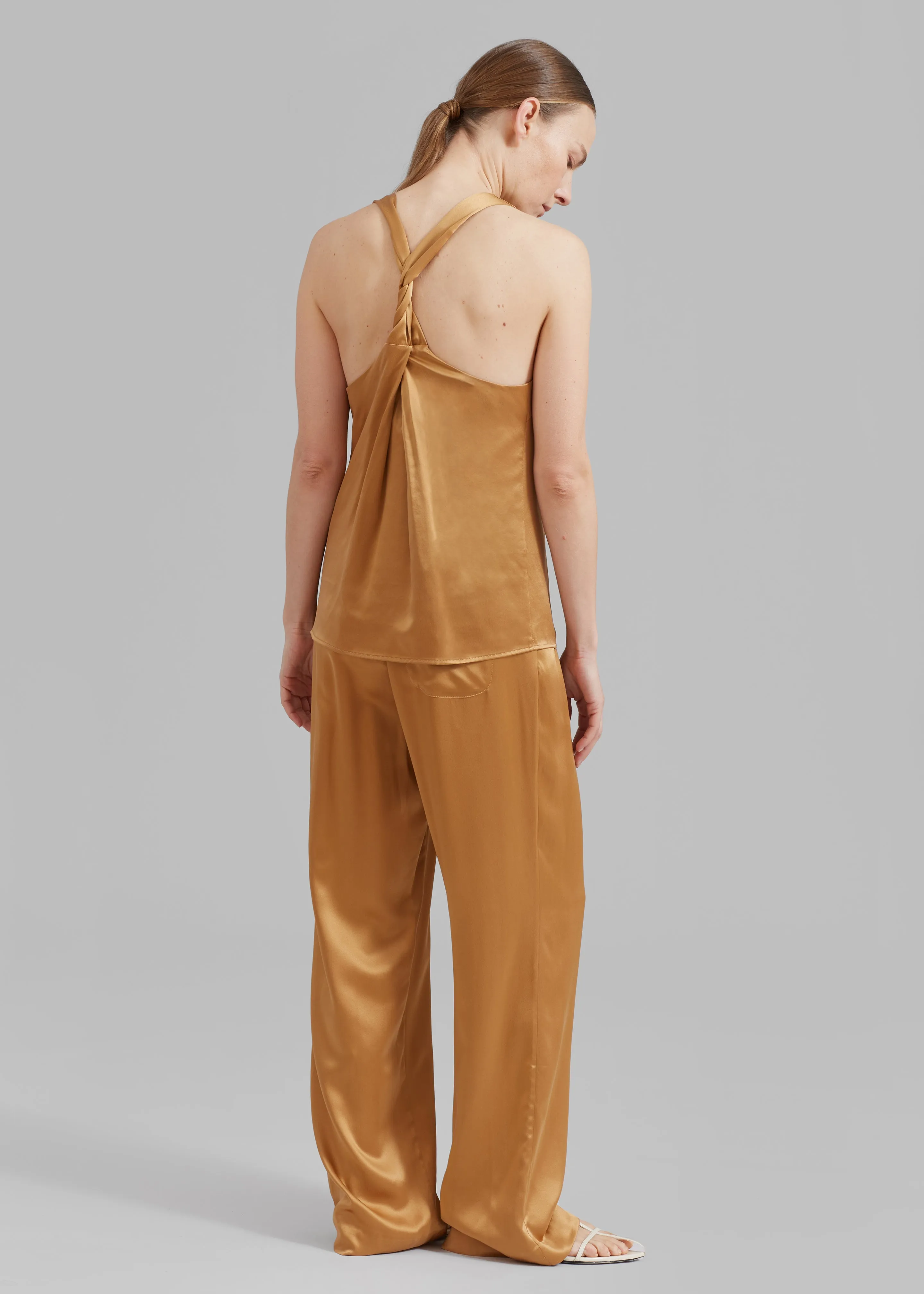 Loulou Studio Estor Silk Tank Top - Camel sold by Frankie Shop product image thumbnail 4