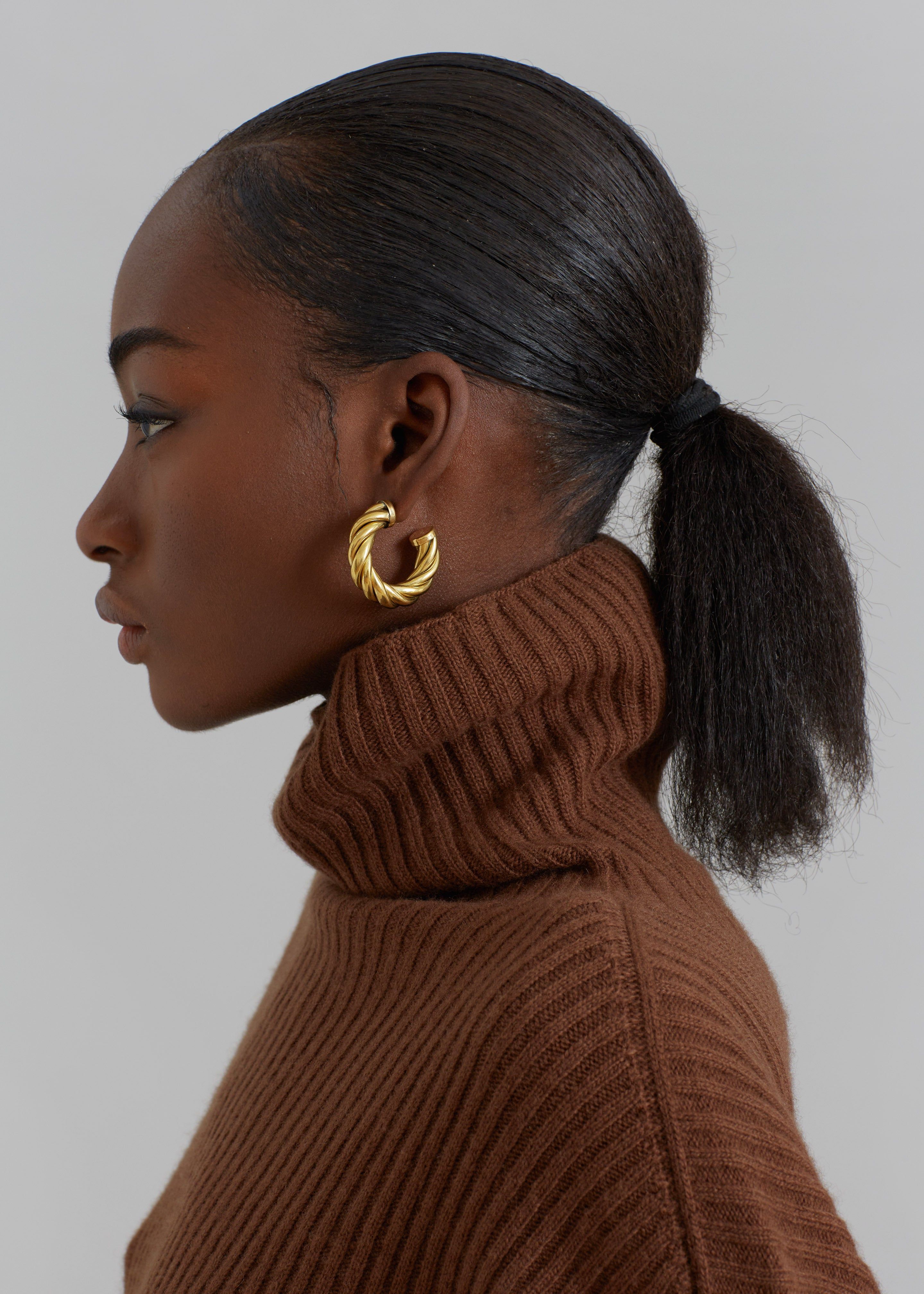 Amomento Ribbed Turtleneck Pullover - Brown sold by Frankie Shop product image thumbnail 4