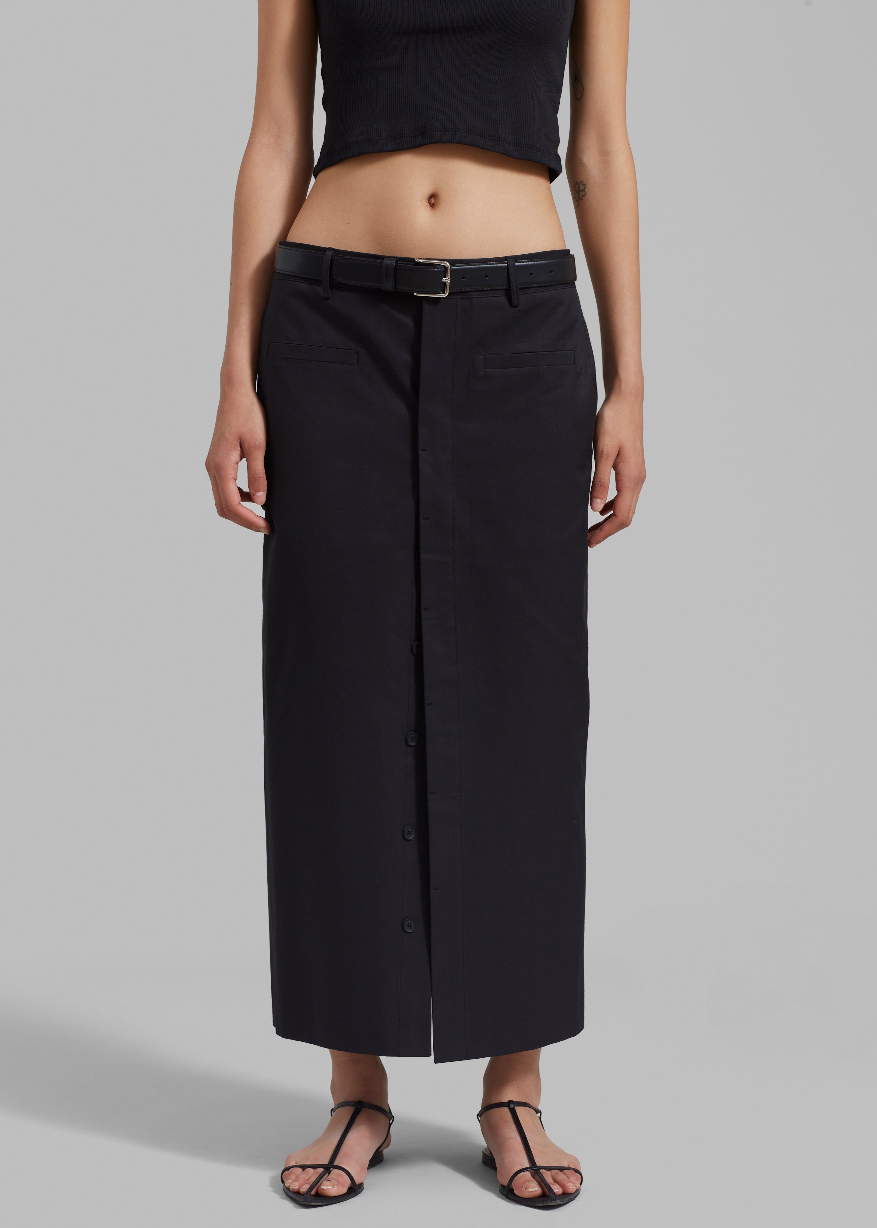 Norah Slit Midi Skirt - Black sold by Frankie Shop product image thumbnail 5