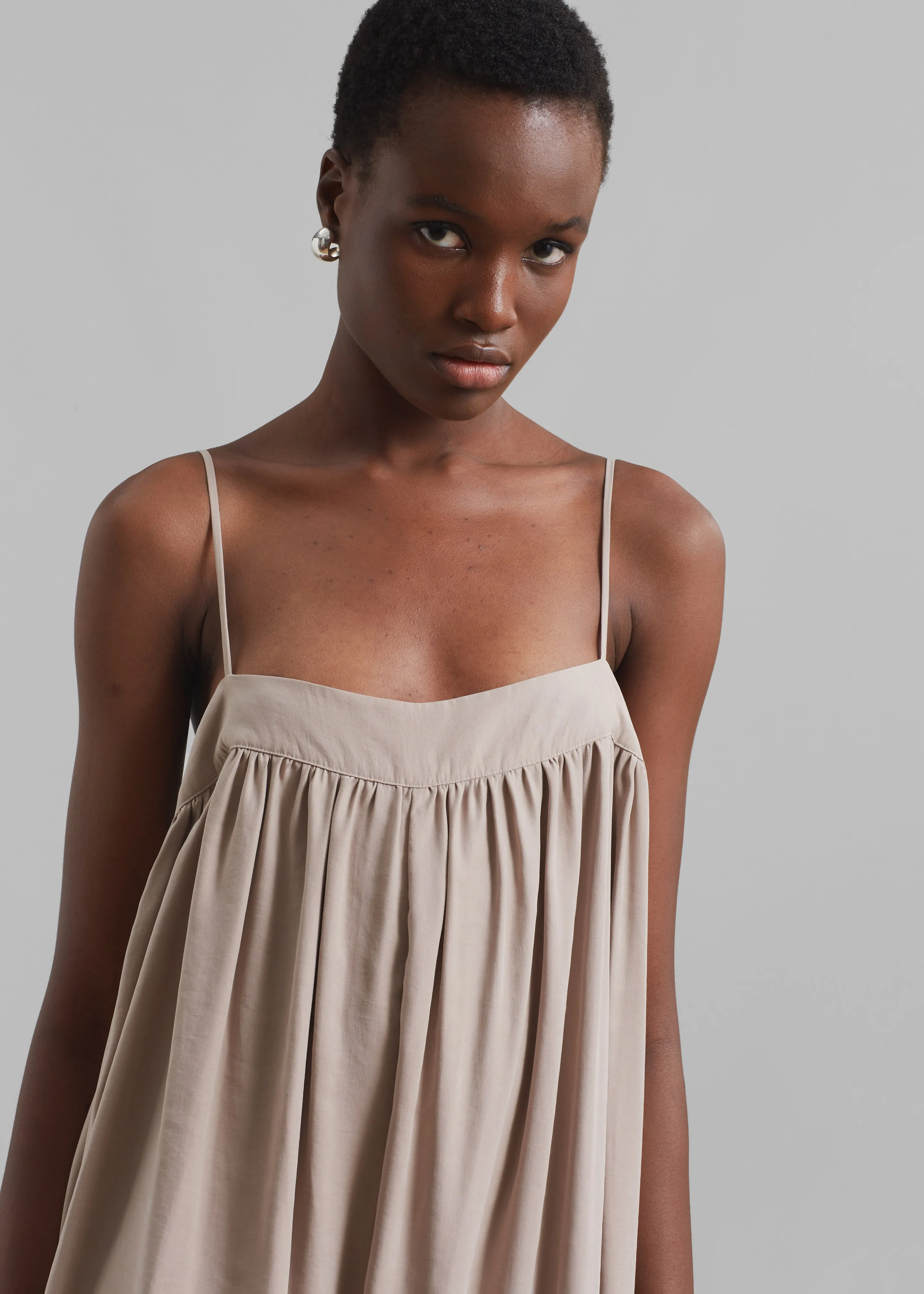 Maude Gathered Fluid Jumpsuit - Beige sold by Frankie Shop product image thumbnail 3