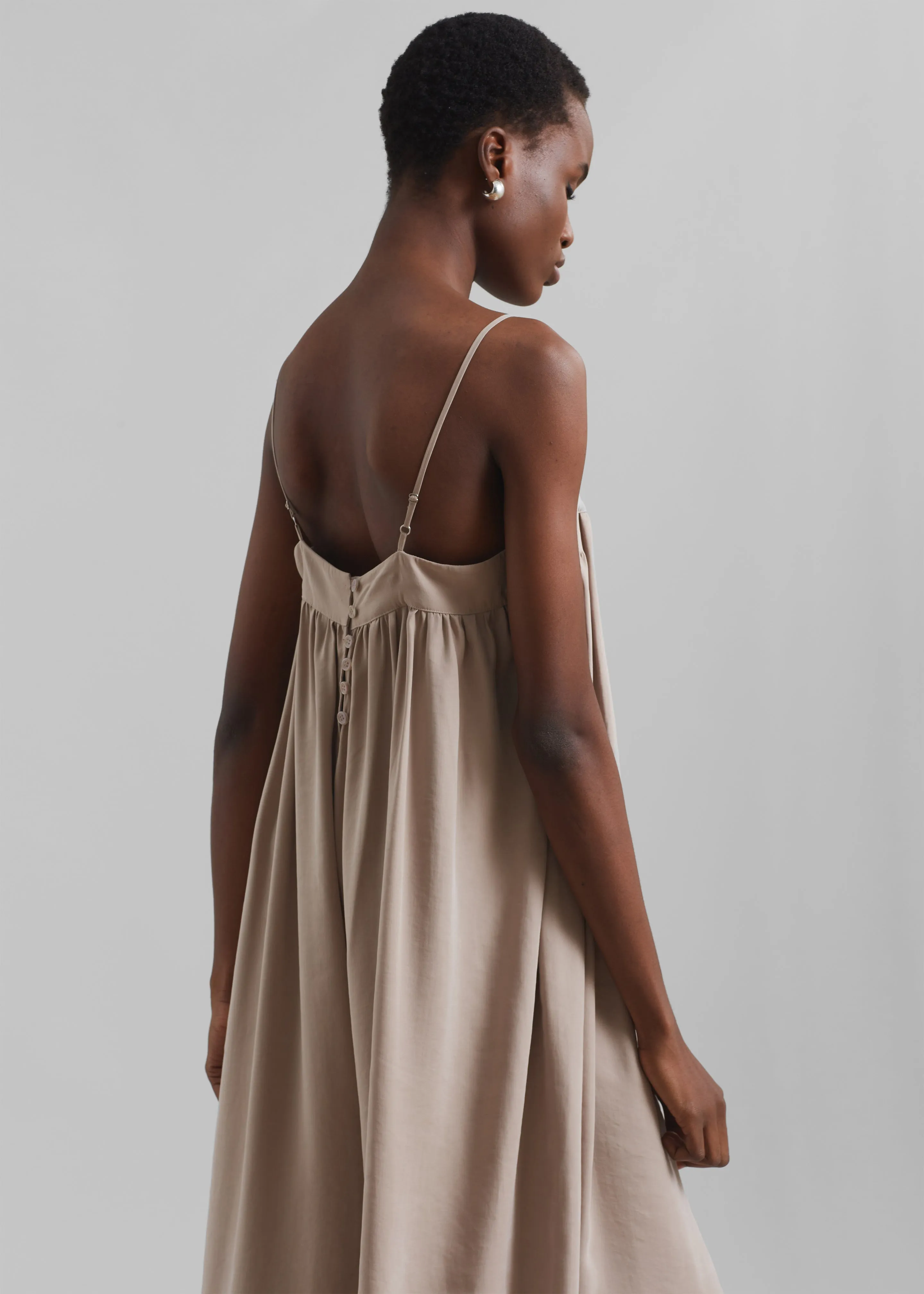 Maude Gathered Fluid Jumpsuit - Beige sold by Frankie Shop product image thumbnail 2