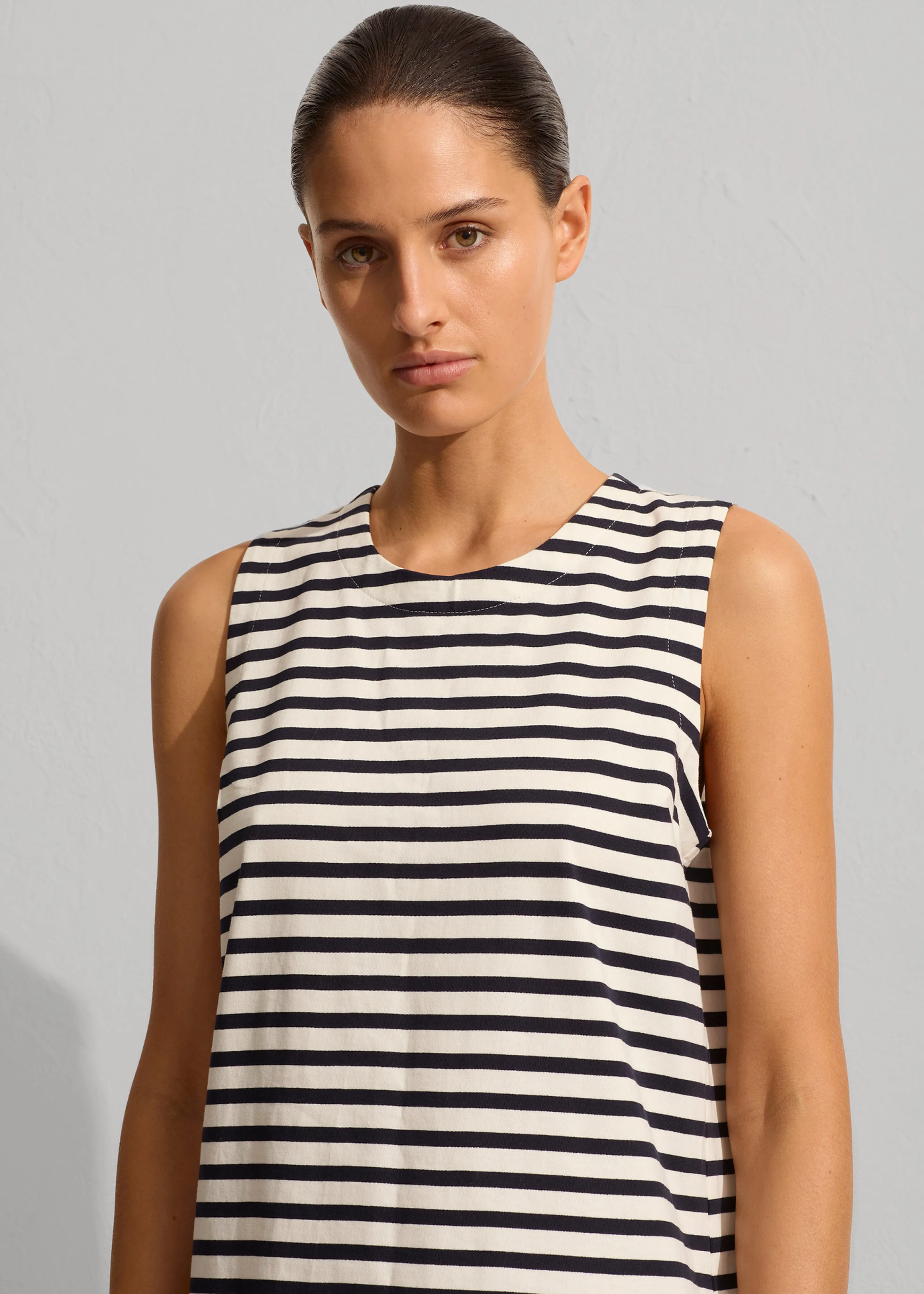 Matteau Stripe Shift Dress - Navy/White sold by Frankie Shop product image thumbnail 3