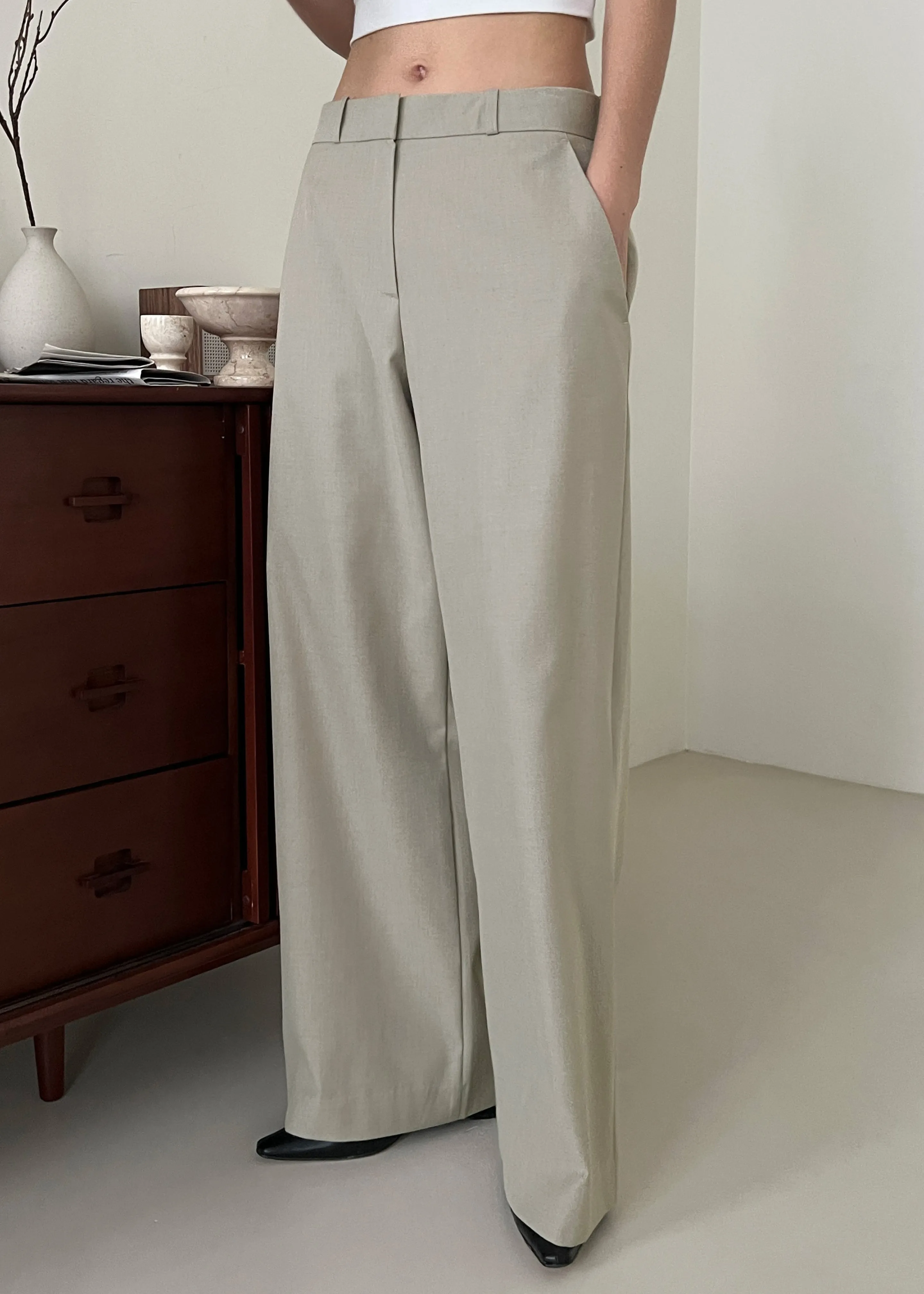 Charlotte Trousers - Beige sold by Frankie Shop product image thumbnail 2