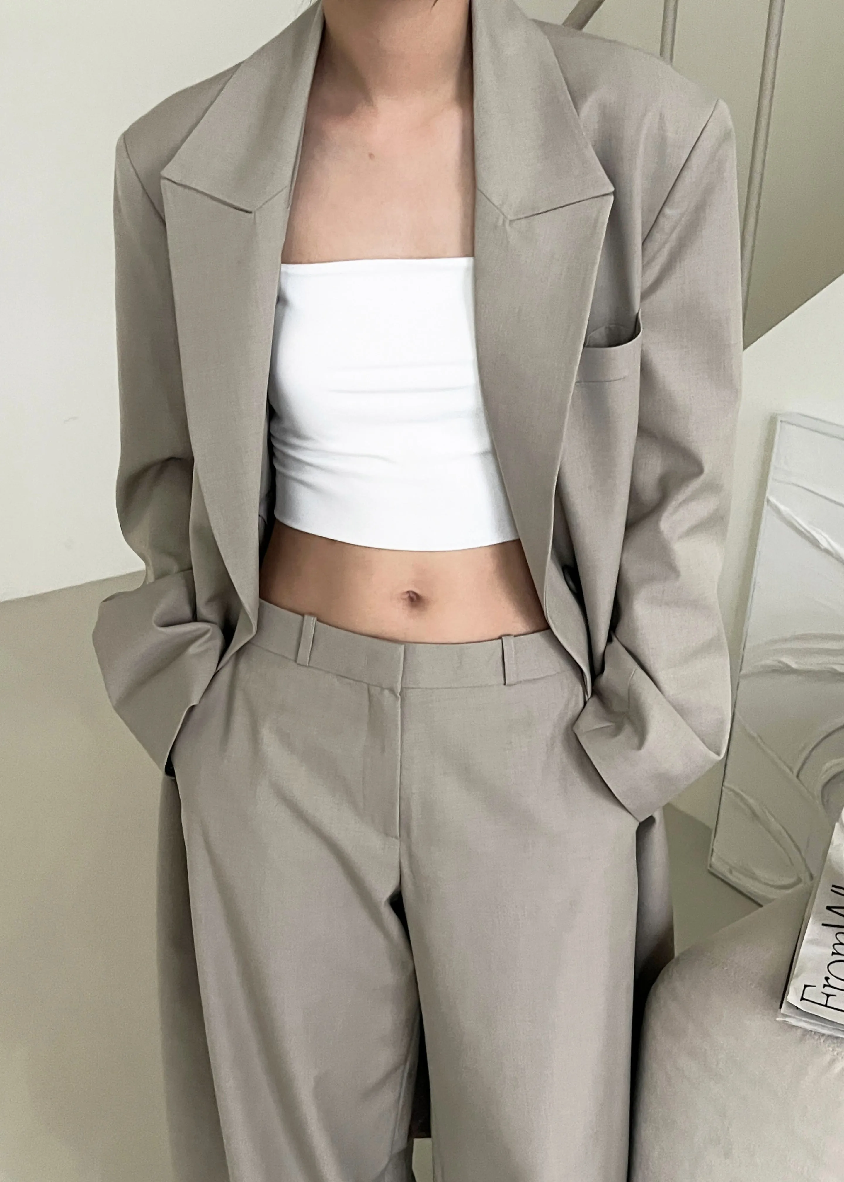 Charlotte Trousers - Beige sold by Frankie Shop