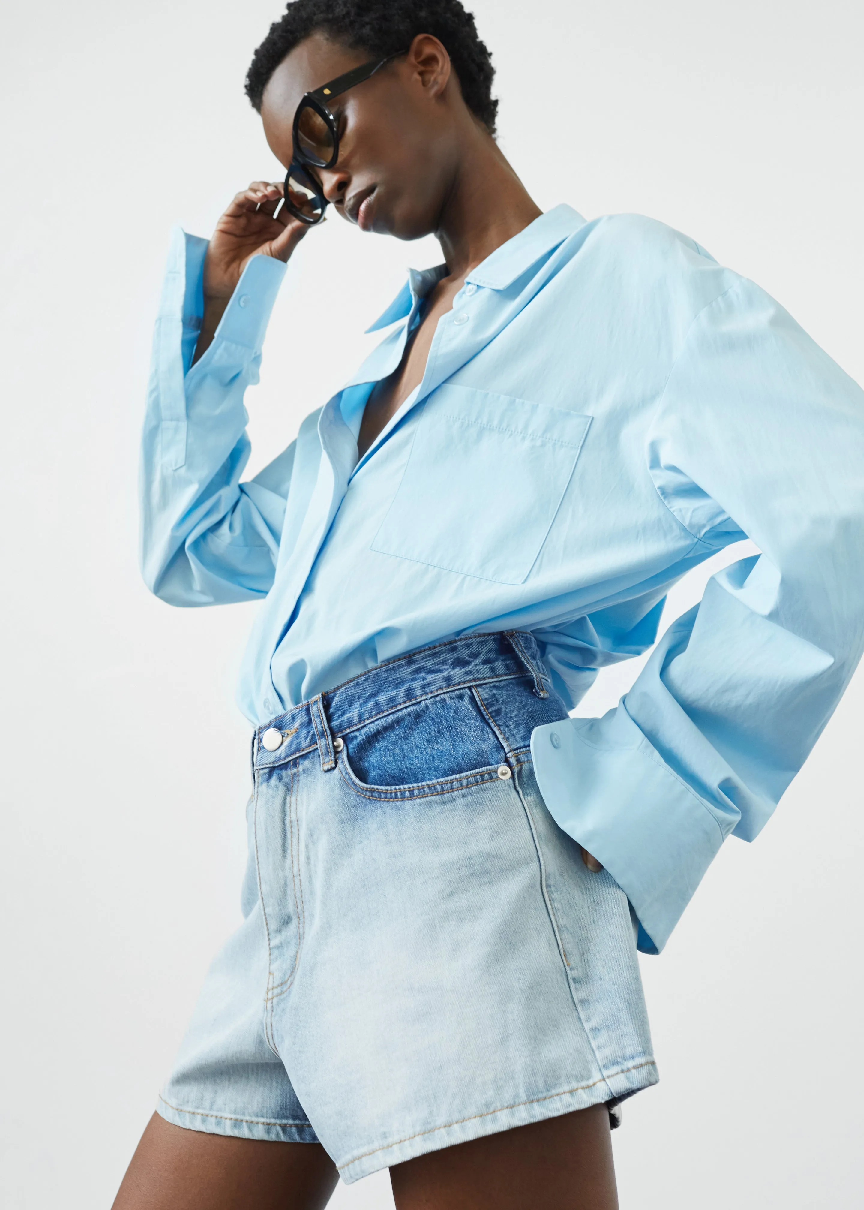 Lui Shirt - Sky sold by Frankie Shop product image thumbnail 4