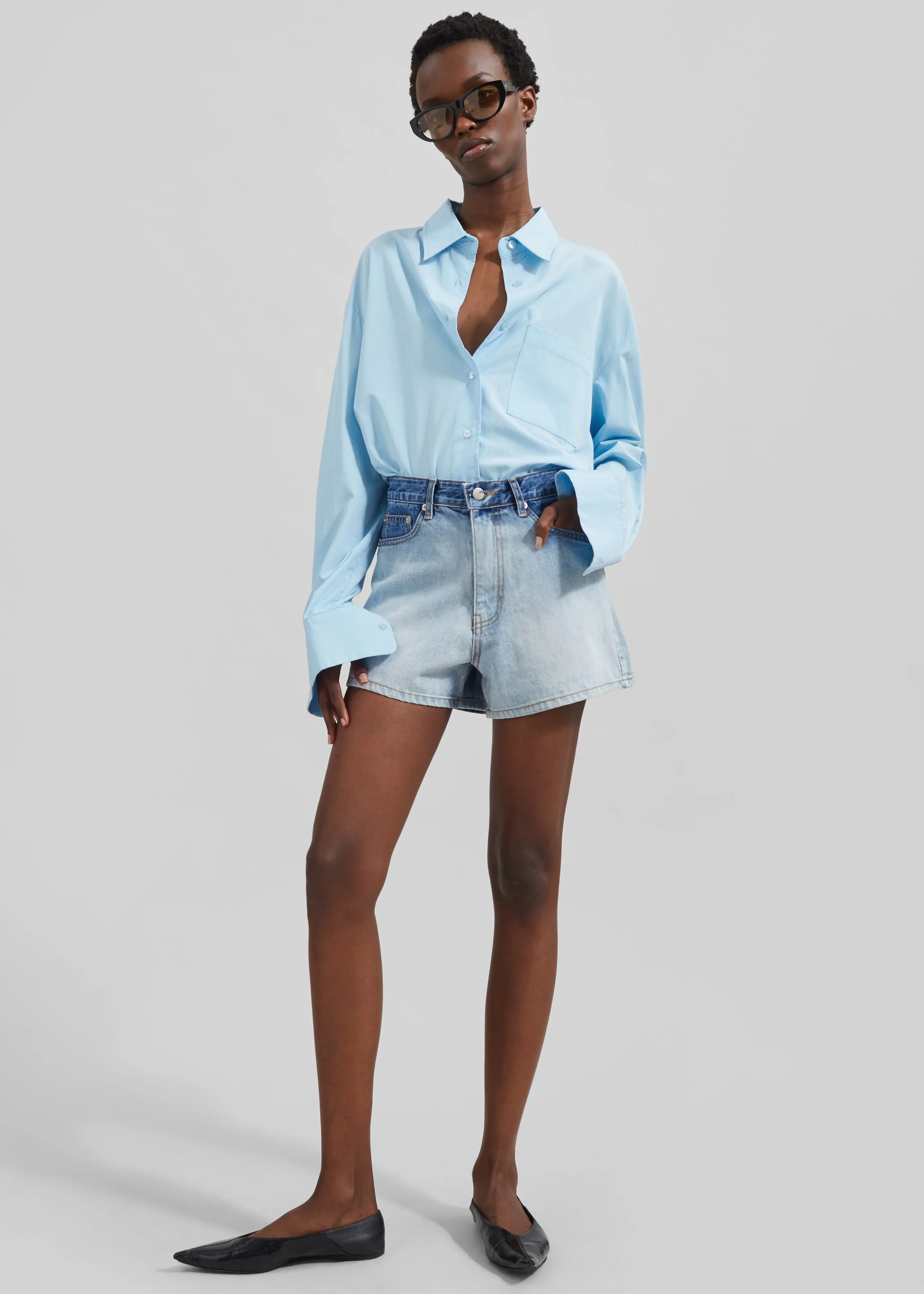 Lui Shirt - Sky sold by Frankie Shop product image thumbnail 5