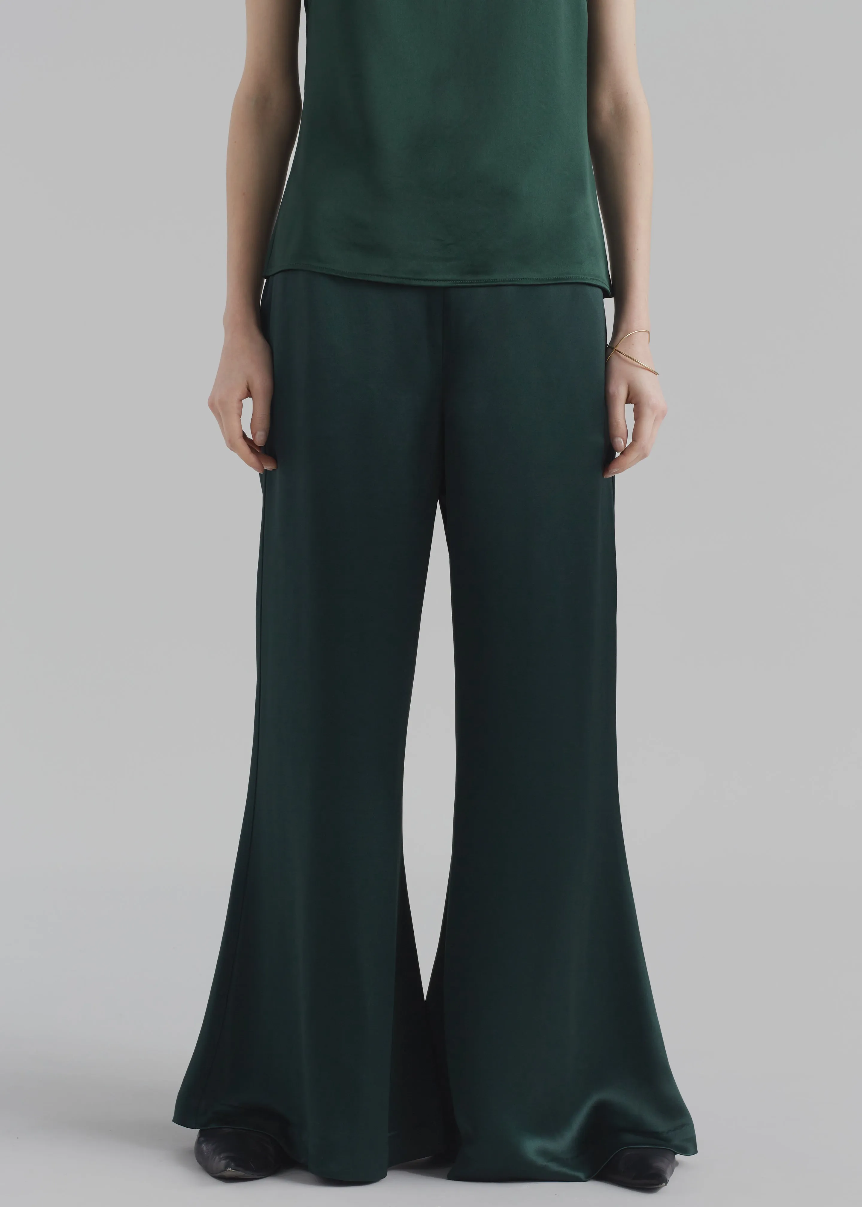 By Malene Birger Lucee Flared Trousers - Sycamore sold by Frankie Shop product image thumbnail 4