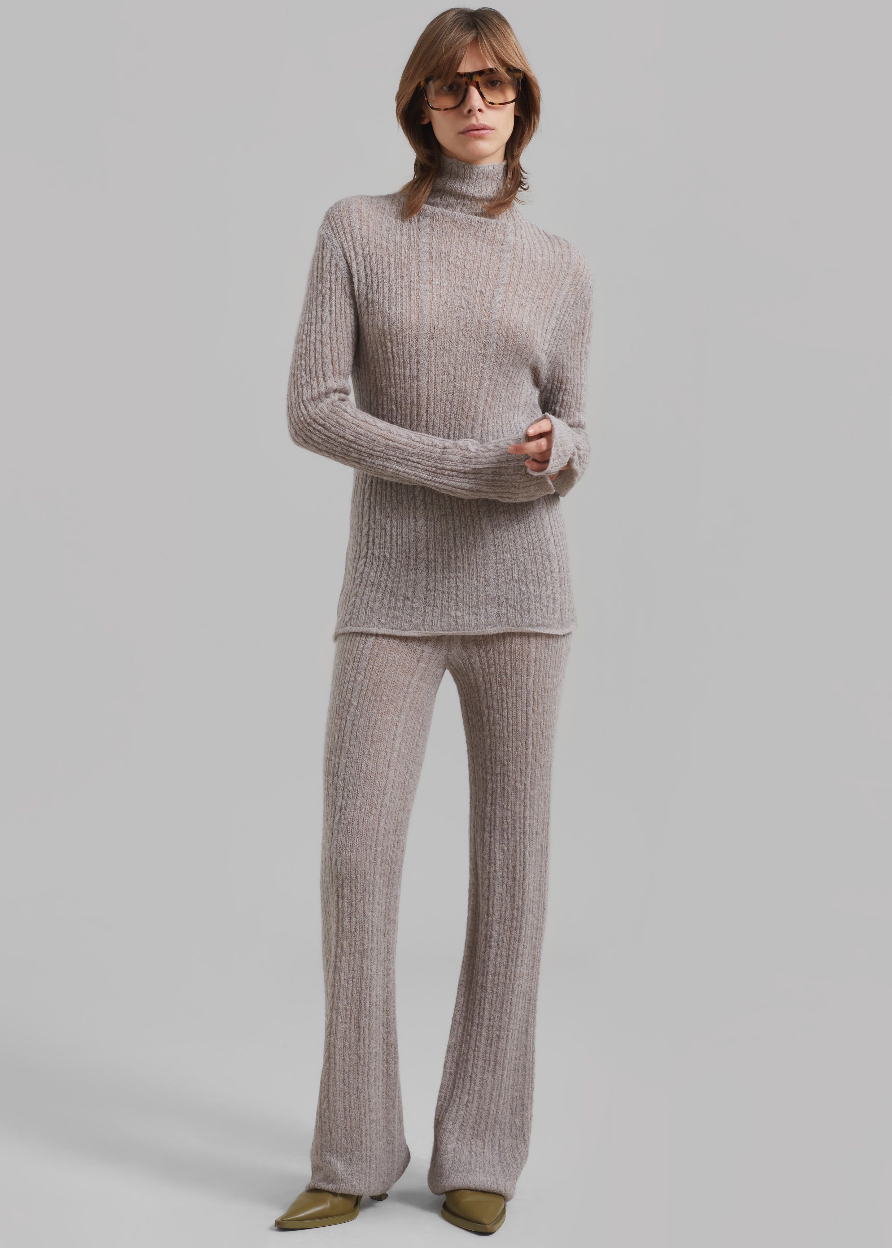 Amomento Sheer Knit Pants - Charcoal sold by Frankie Shop product image thumbnail 4