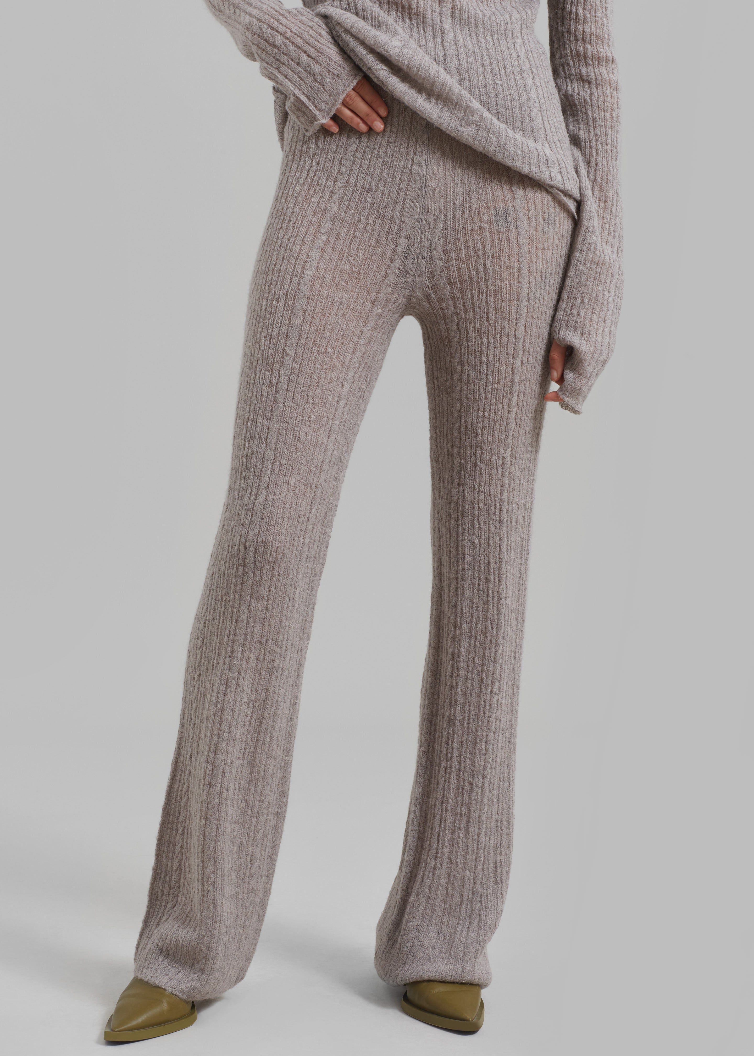 Amomento Sheer Knit Pants - Charcoal sold by Frankie Shop product image thumbnail 2