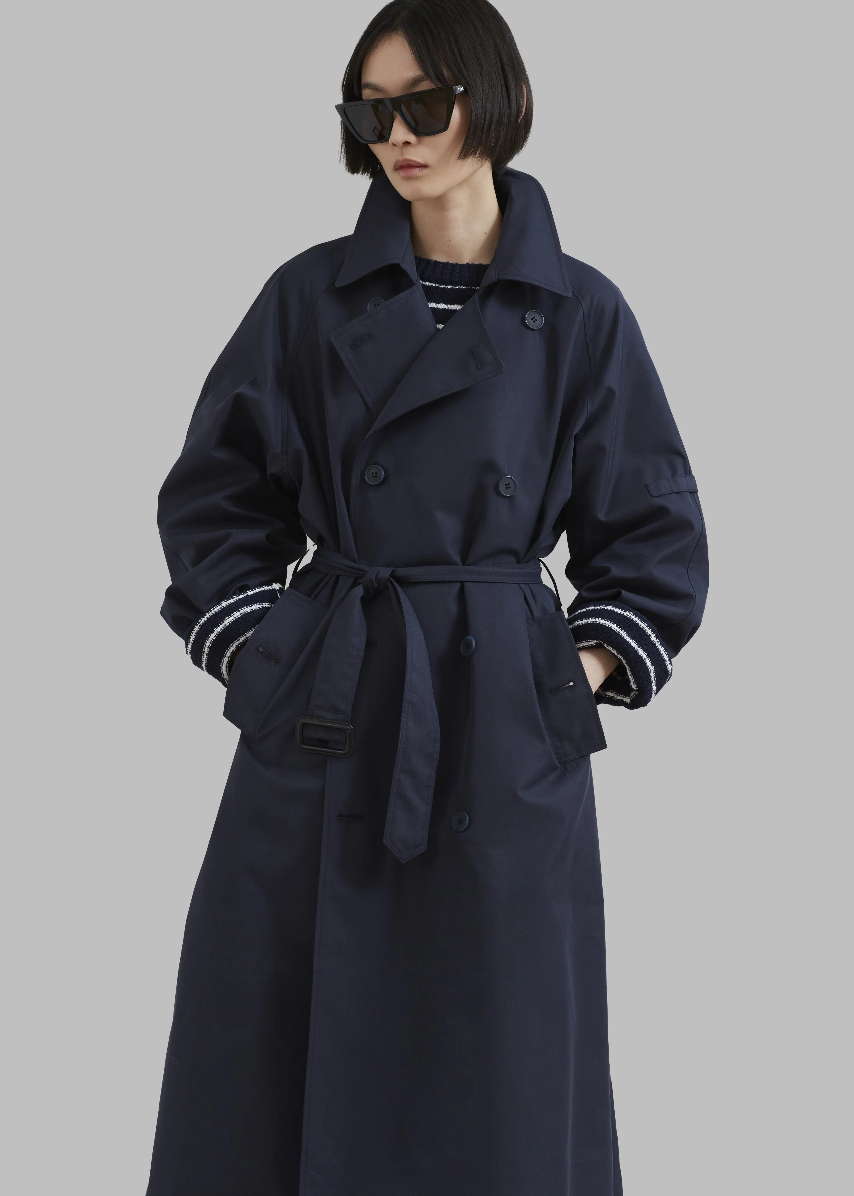 Anderson Trench Coat - Dark Navy sold by Frankie Shop product image thumbnail 3