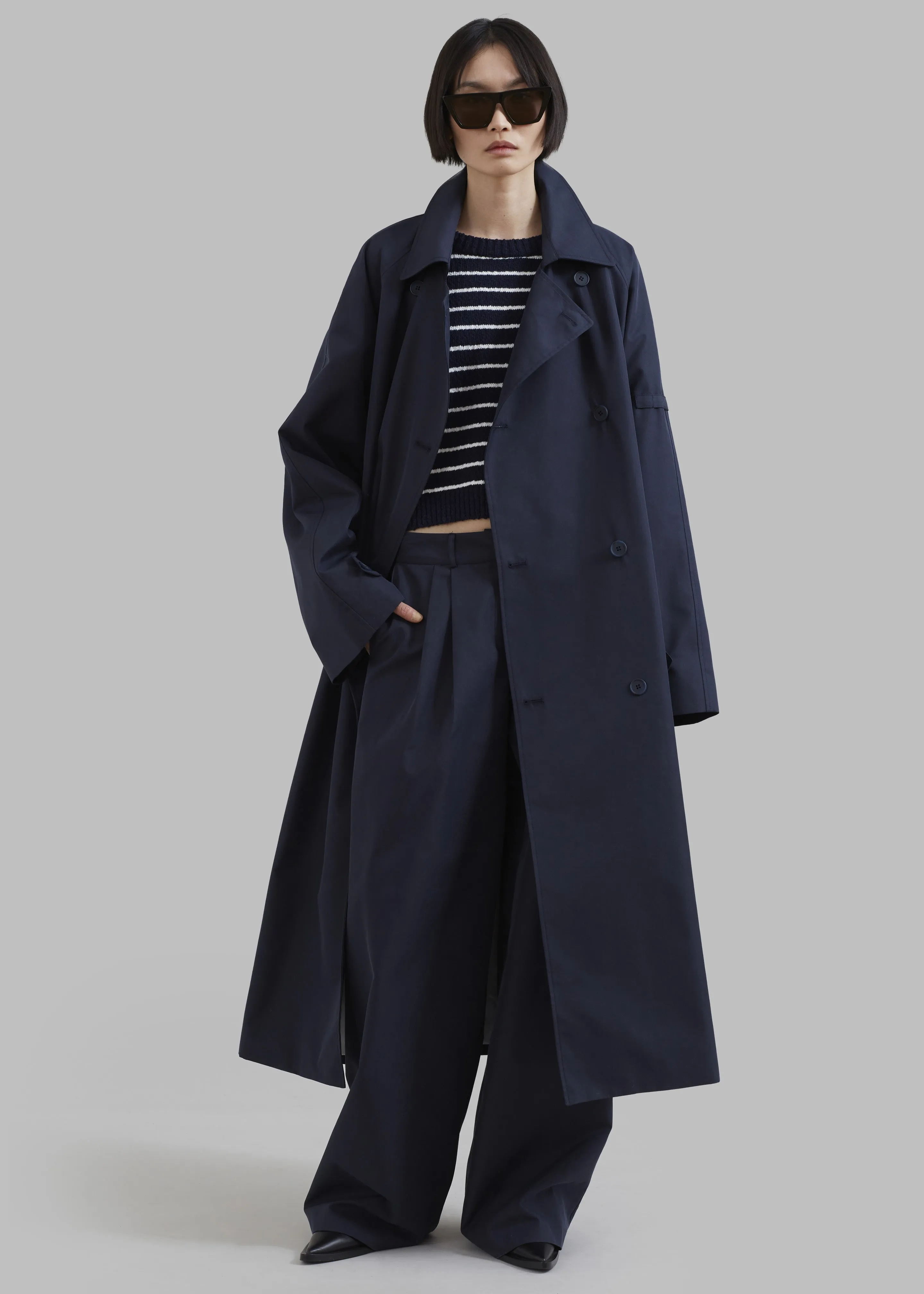 Anderson Trench Coat - Dark Navy sold by Frankie Shop product image thumbnail 4